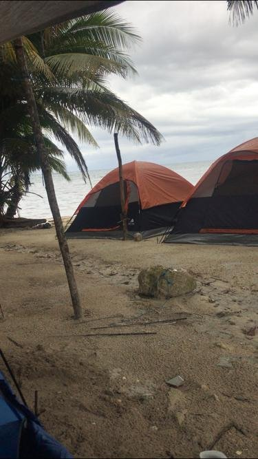 Tent with seaview
