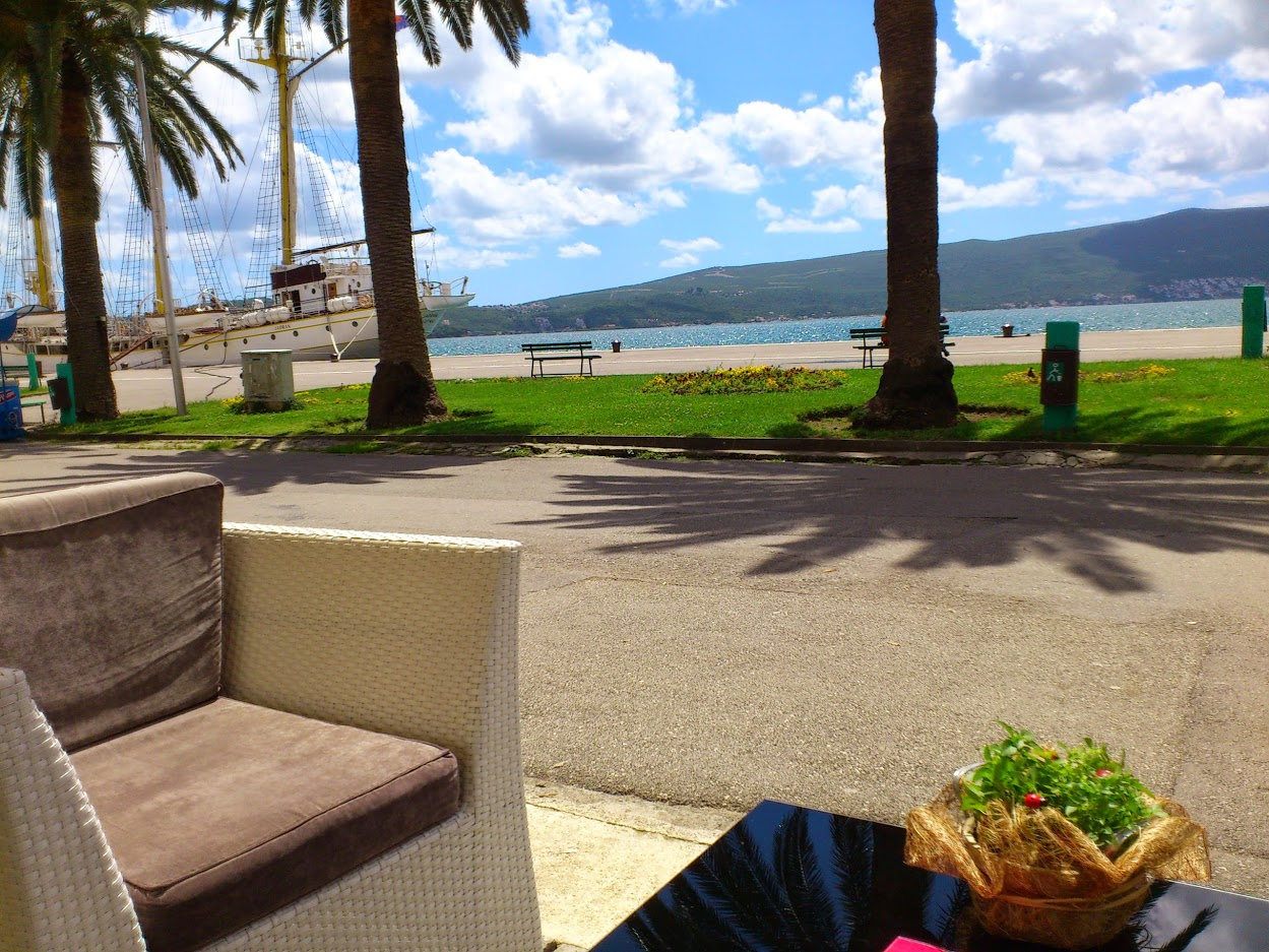 Tivat’s seaside on a beautiful day
