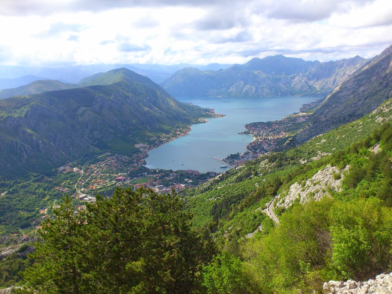 View from Kotor’s serpentine riding up towards Loncen park