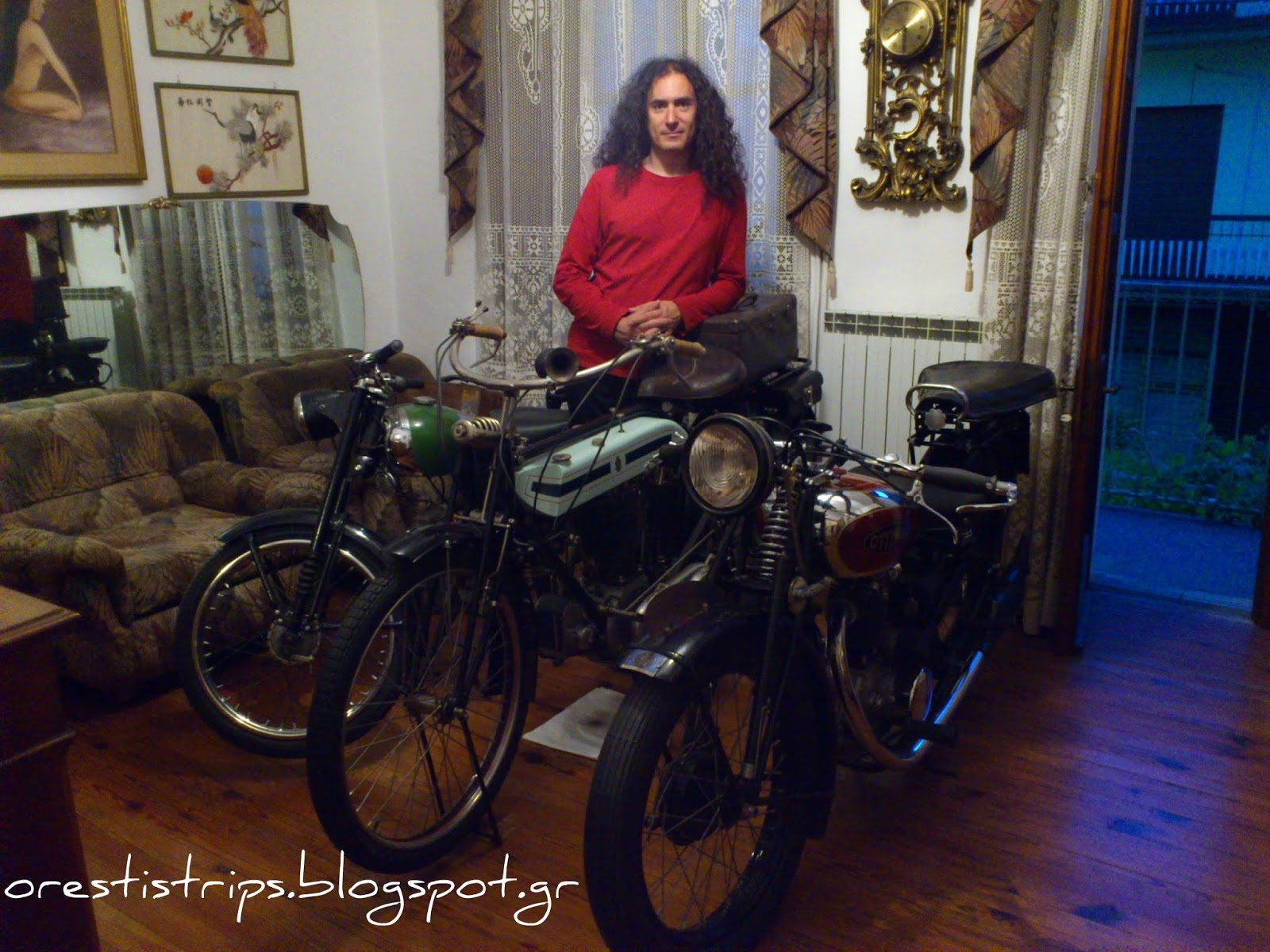 Me behind some extraordinary motorcycle history