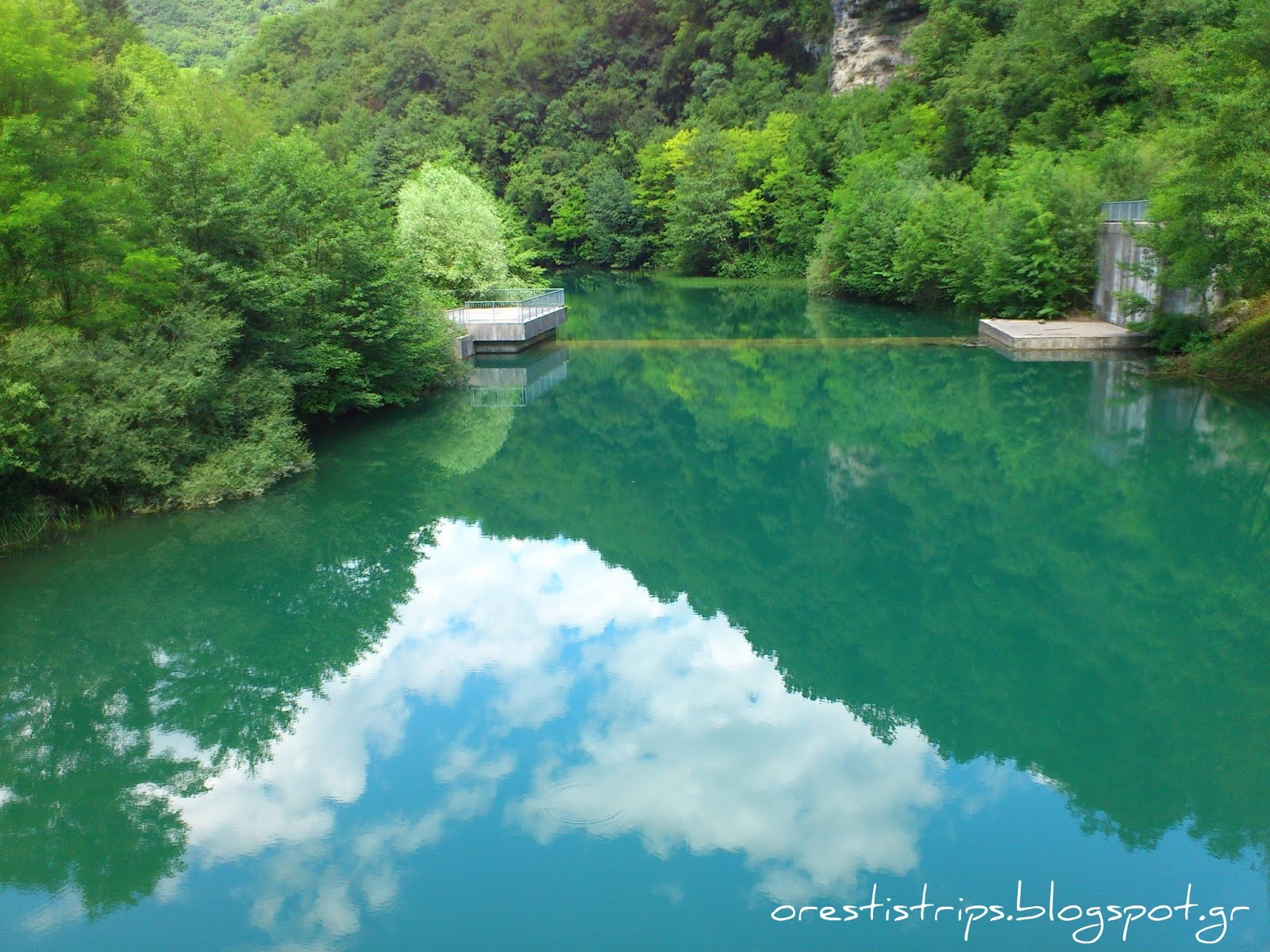 Artificial lake or green mirror? Both.