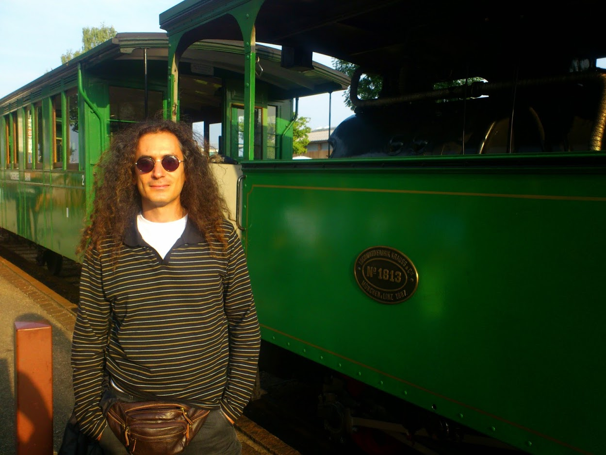 Me in front of its 1.5 centuries old engine
