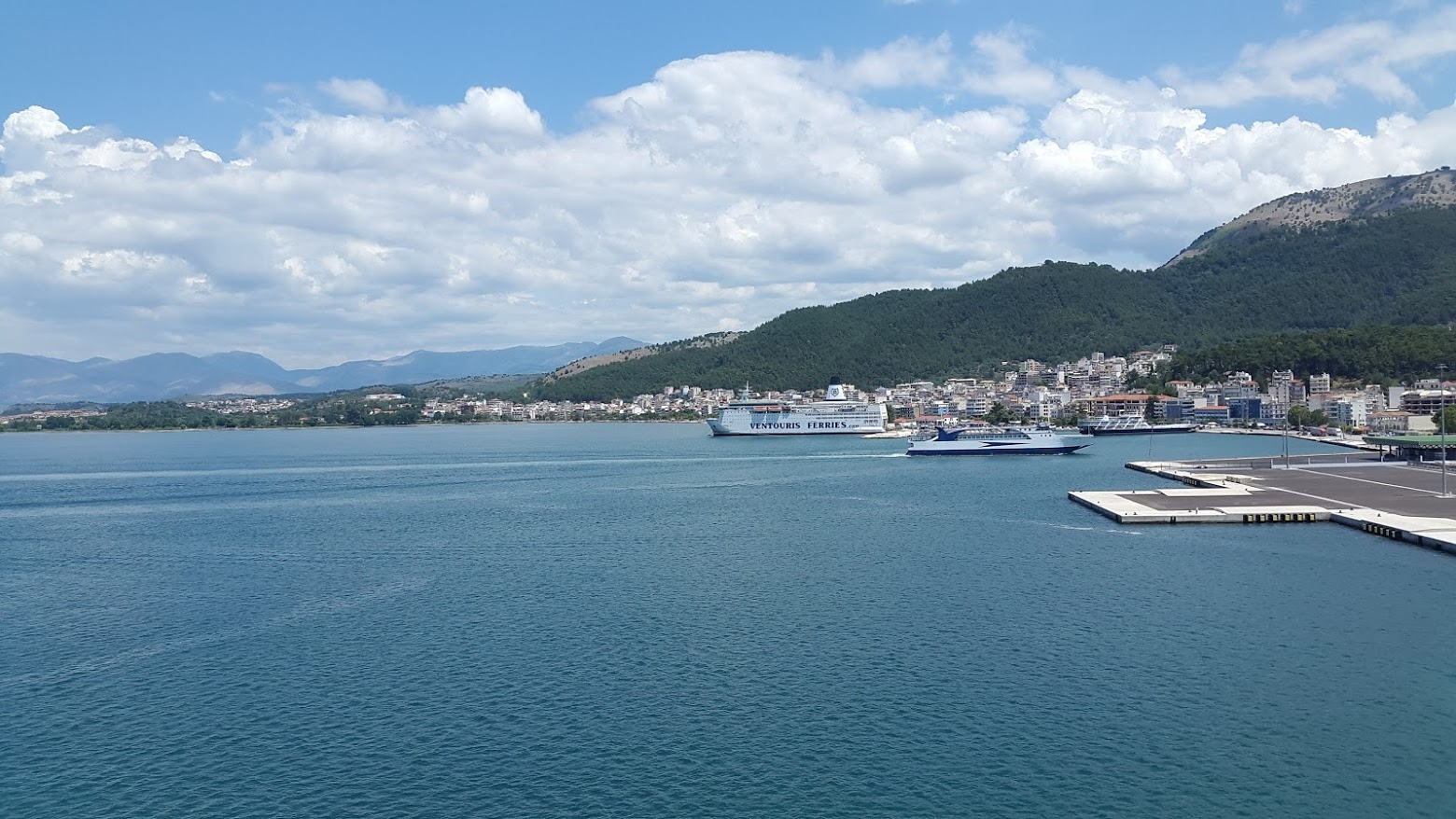 Igoumenitsa port, view from the deck.