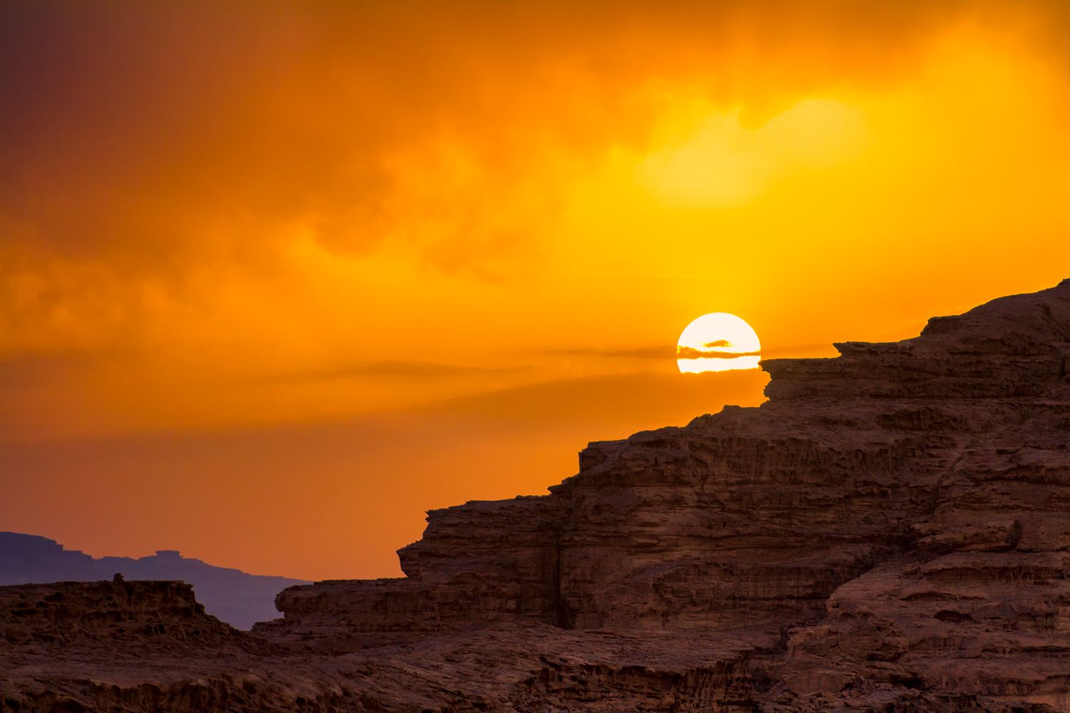 Sunset over Wadi Rum