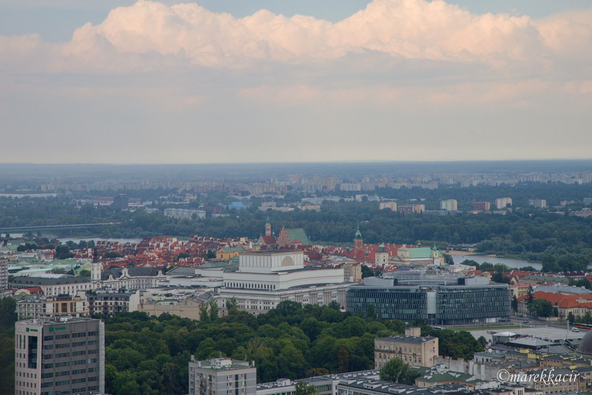 Old city from Palace of Culture and Science