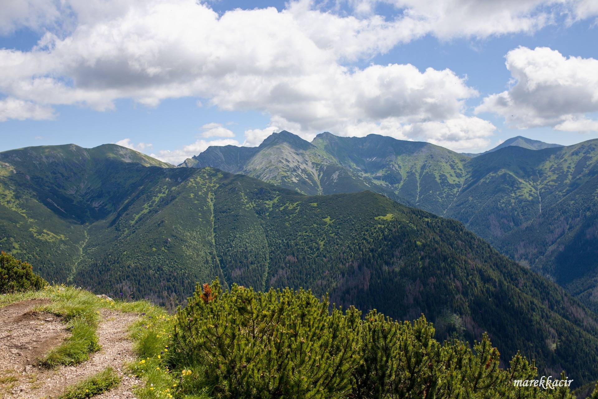 View from Ostrá hill to Western Tatras