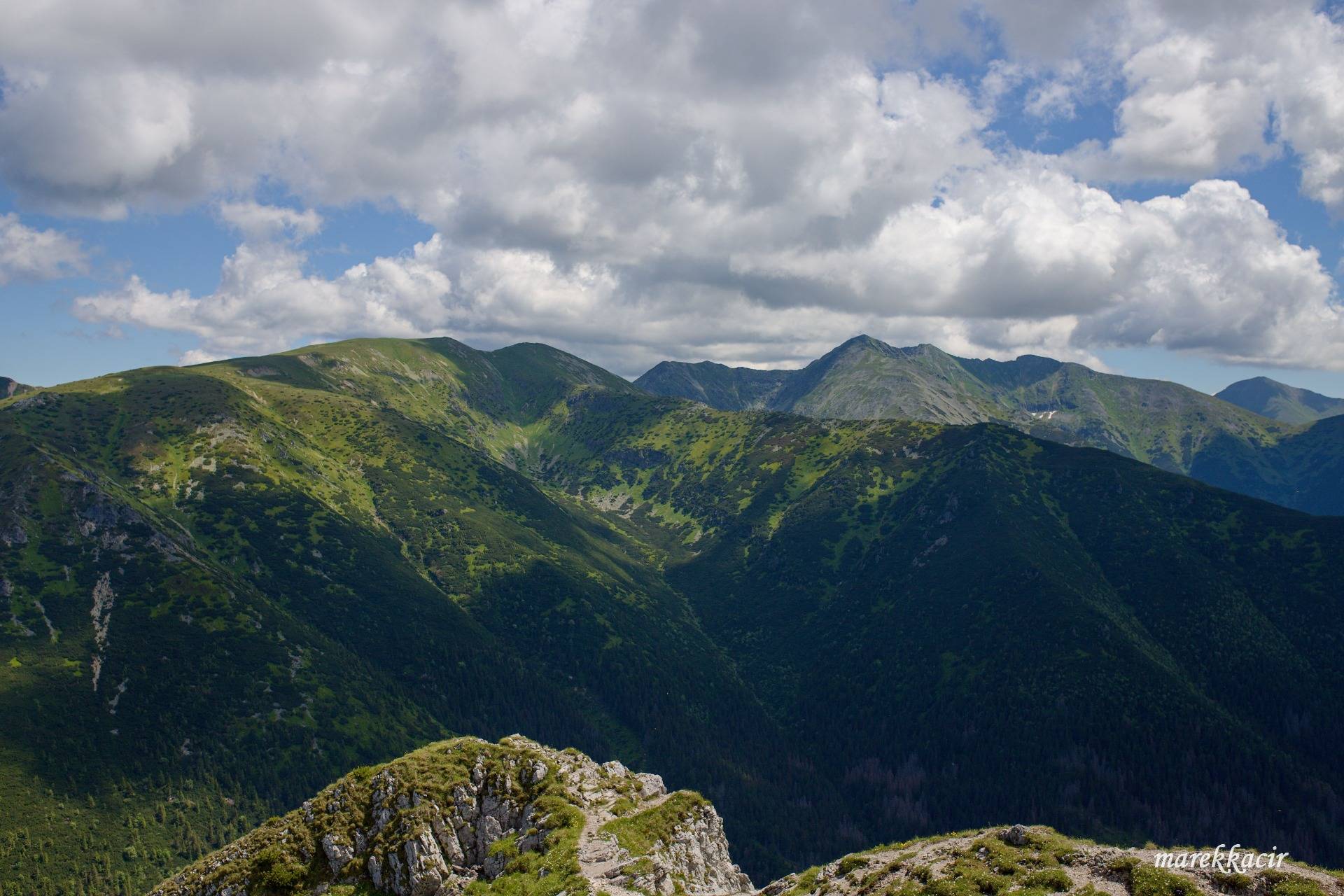 View from Gray hill to Western Tatras