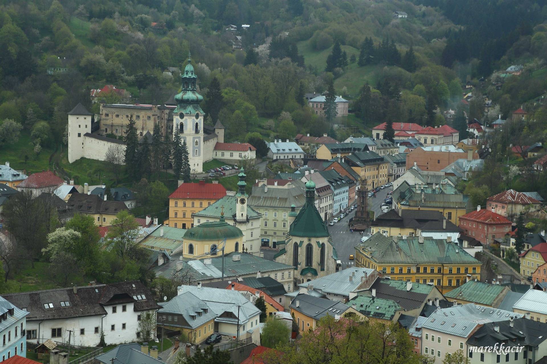 The historical center of Banská Štiavnica