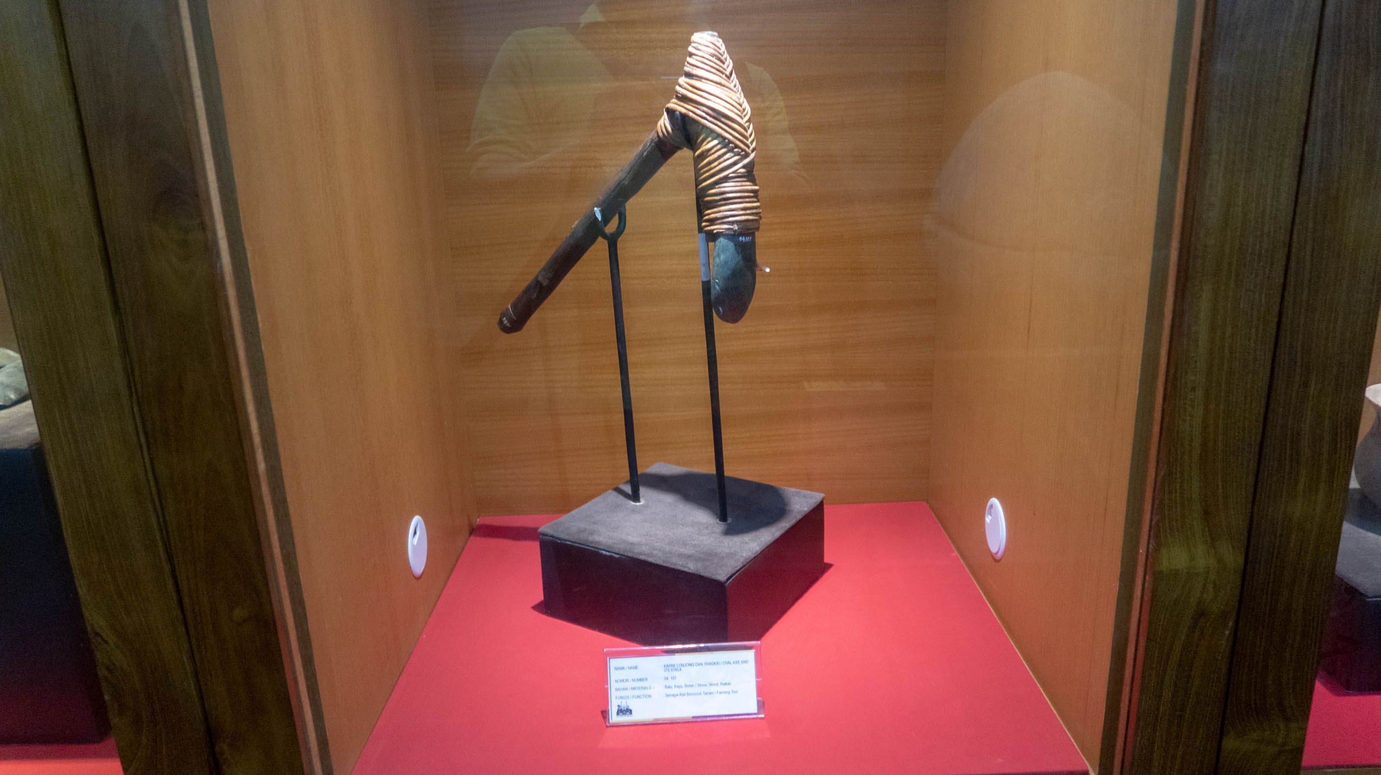 An ax with its handler.