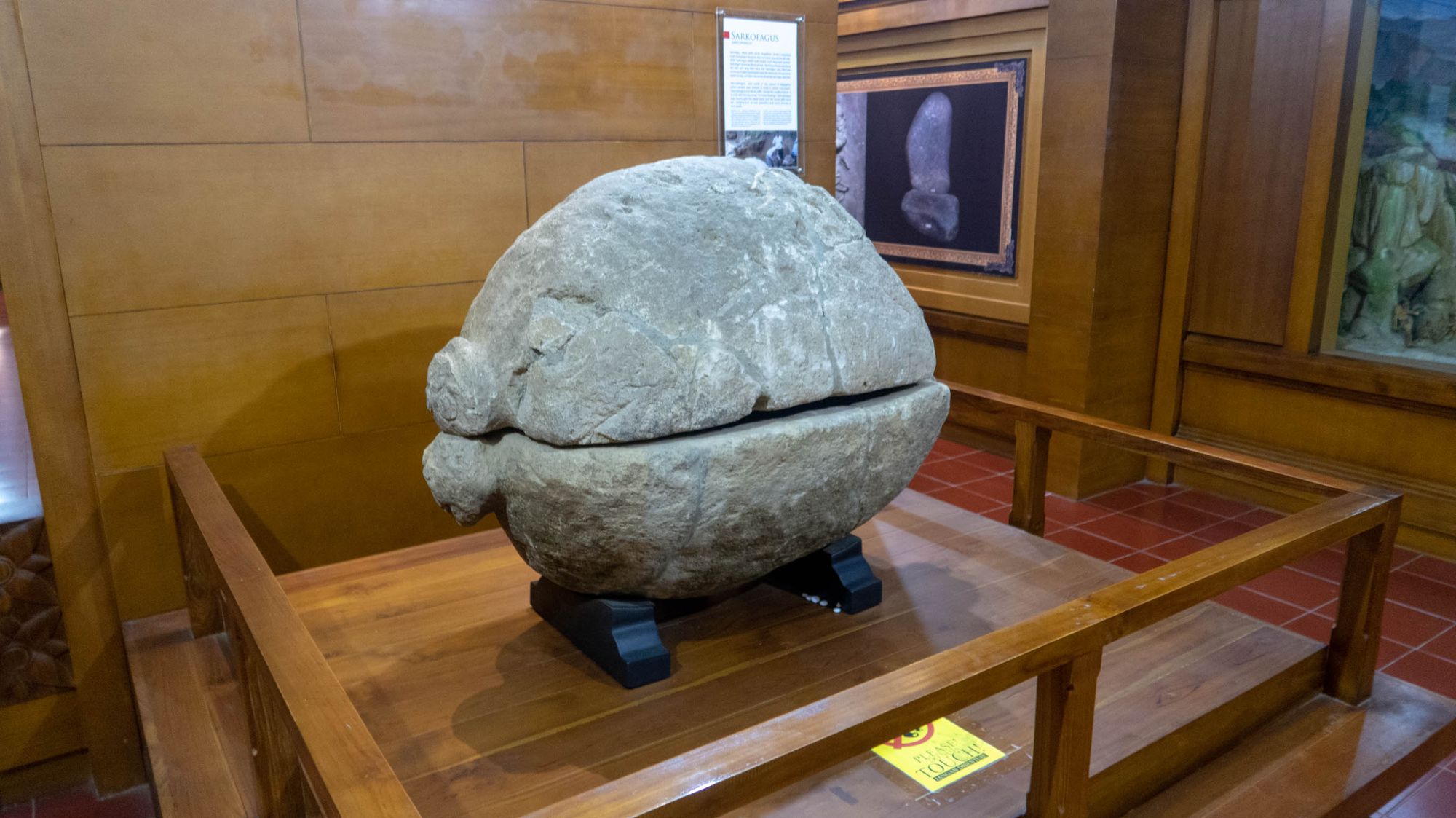 A sarcophagus or a coffin.