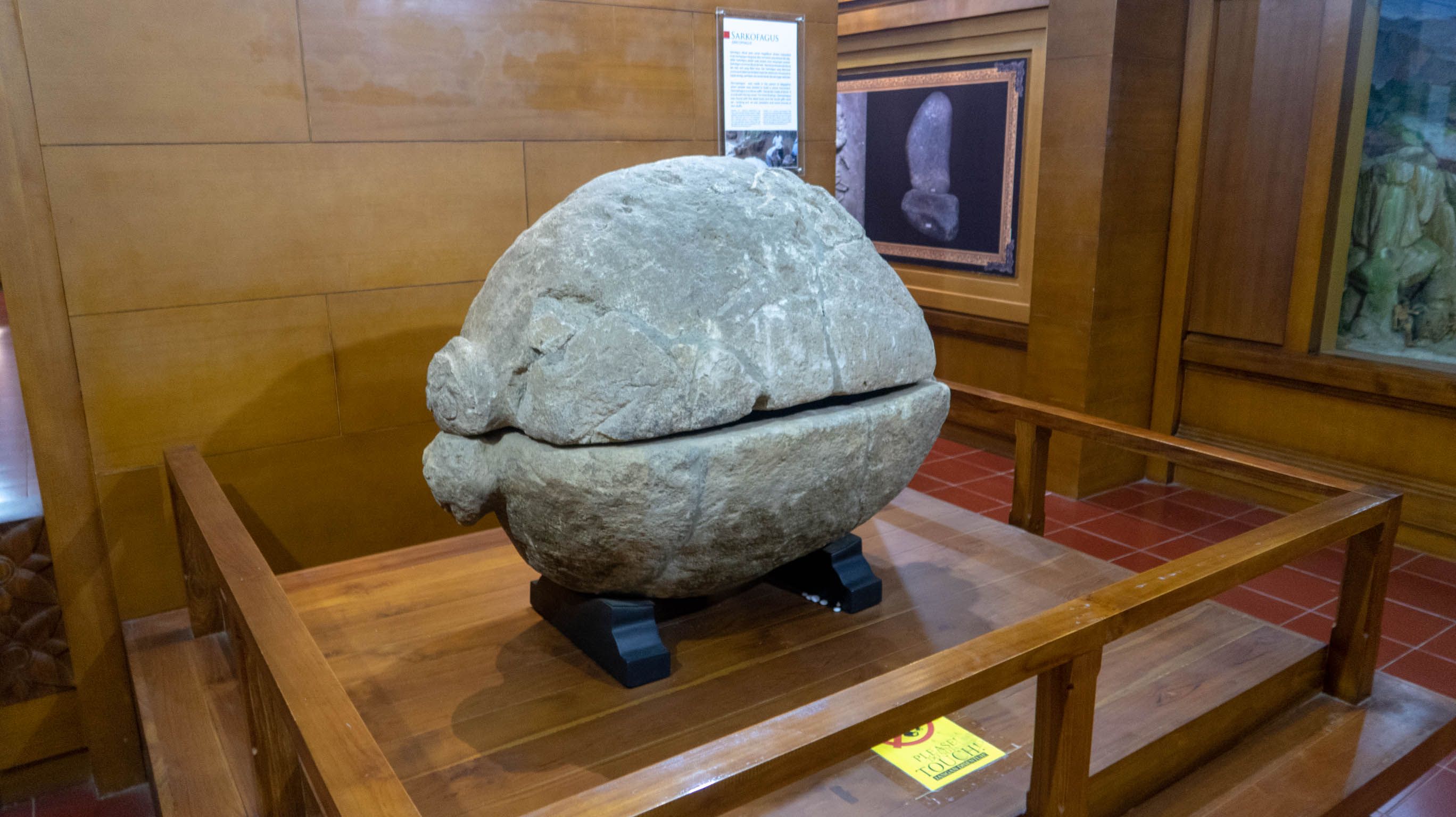 A sarcophagus or a coffin.