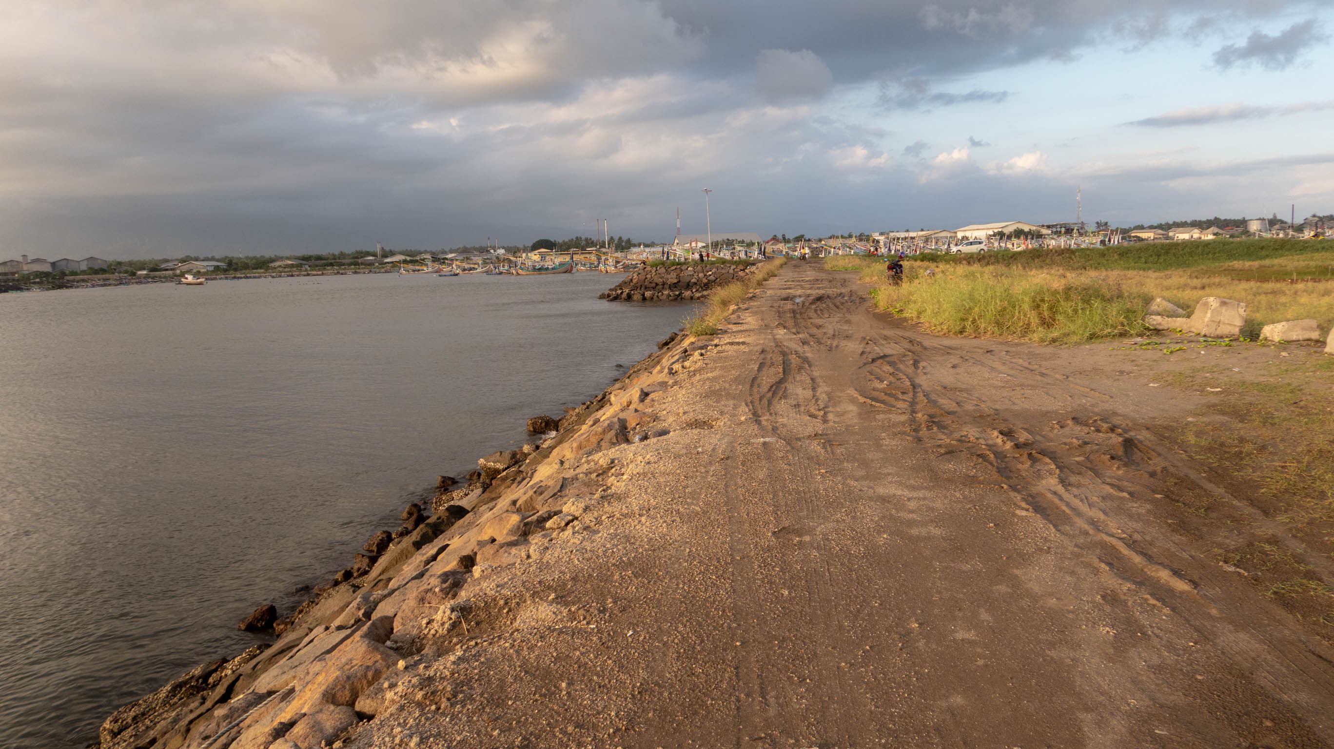 The sunset point in Pengambengan Beach