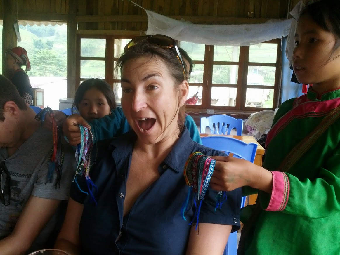 Practicing my 'can't cope with anyone trying to sell me more woven bracelets' face, Vietnam. 