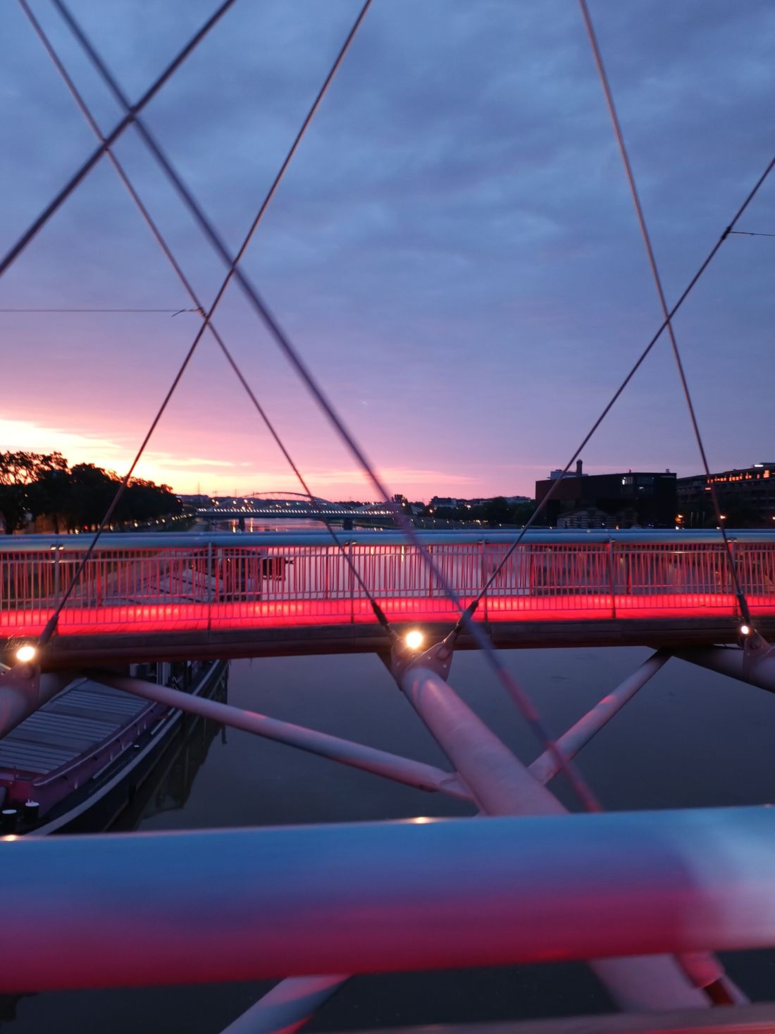 The Bernatka bridge before the sunrise