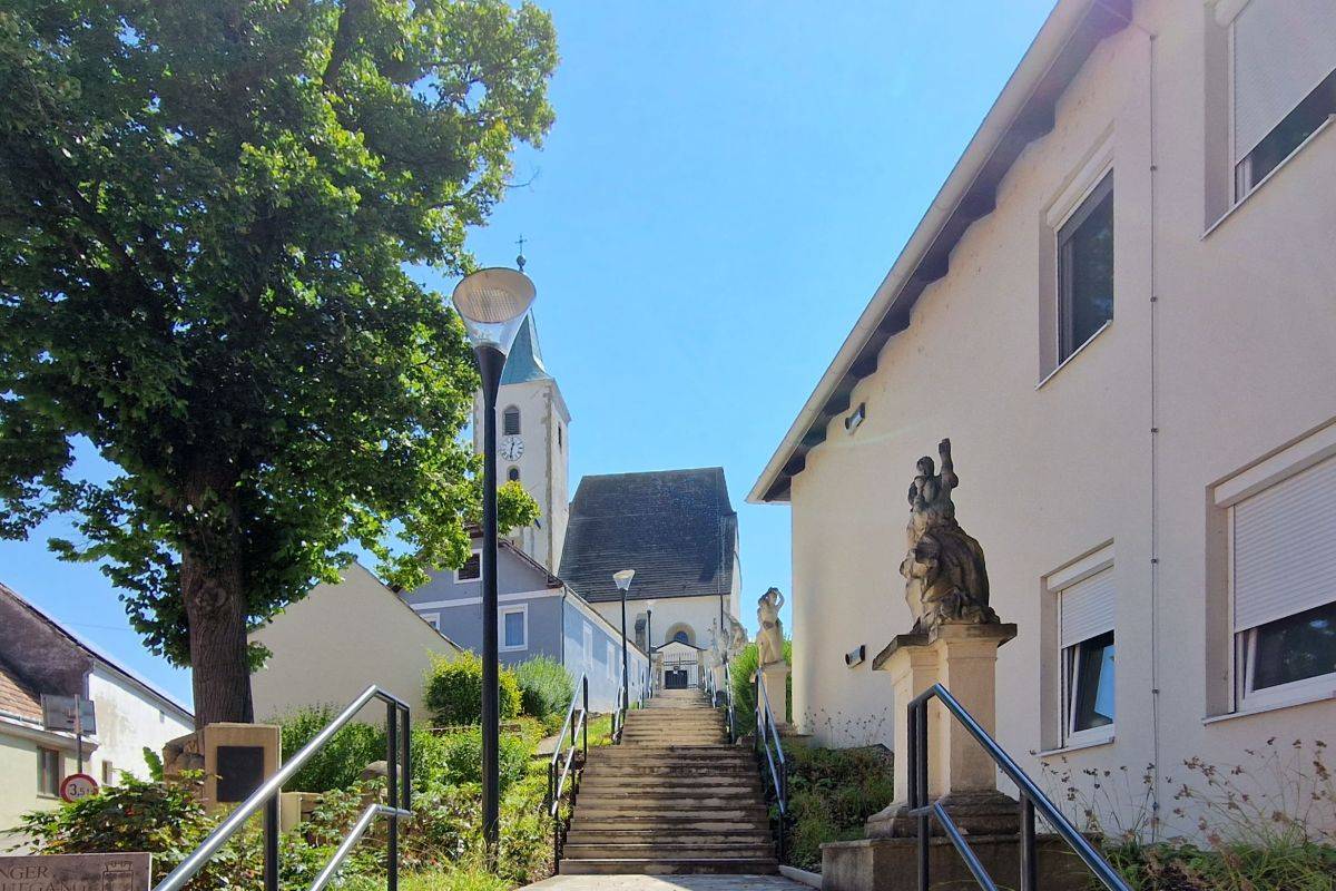 Stairway up to the church