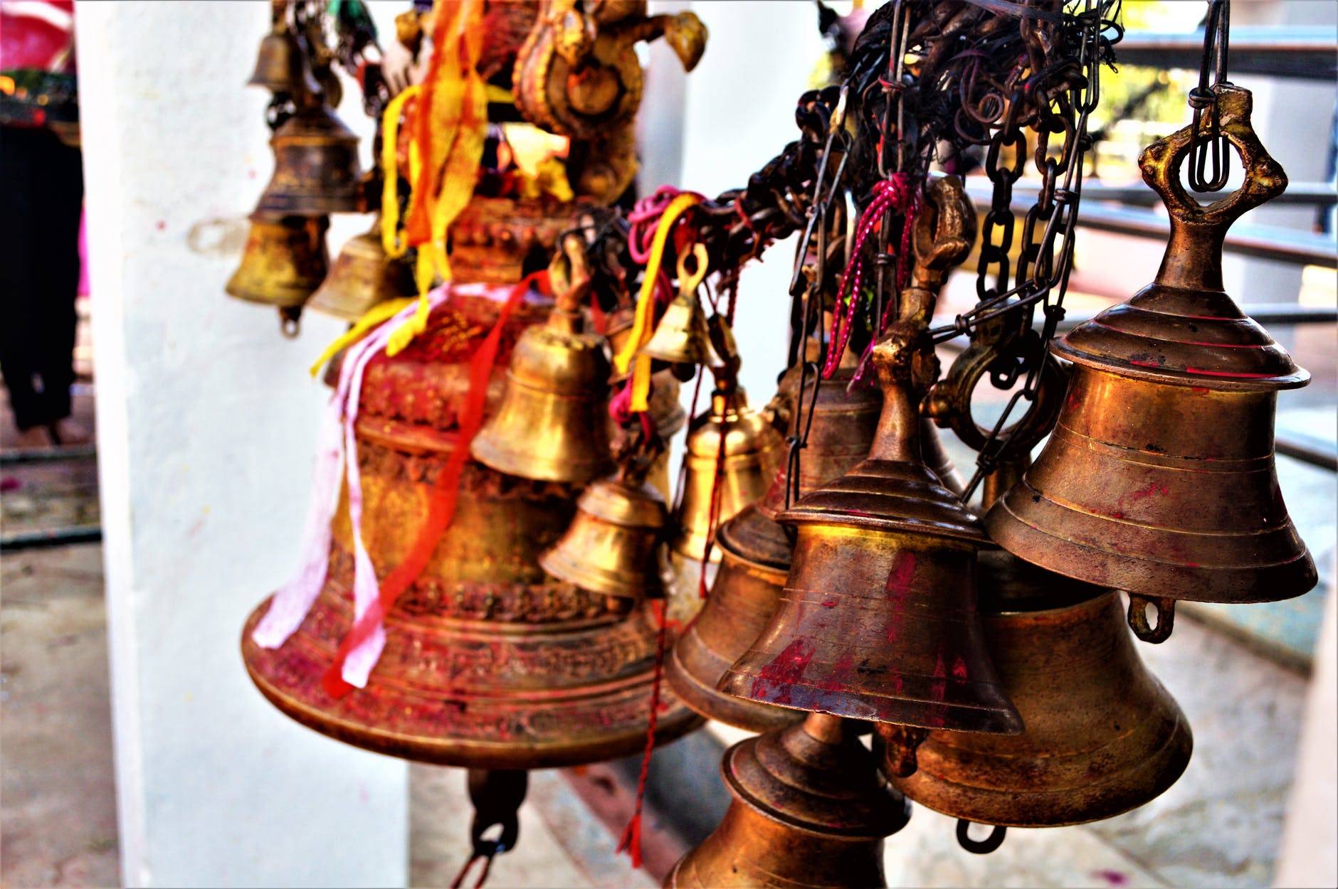 The temple is filled with Bells. 
