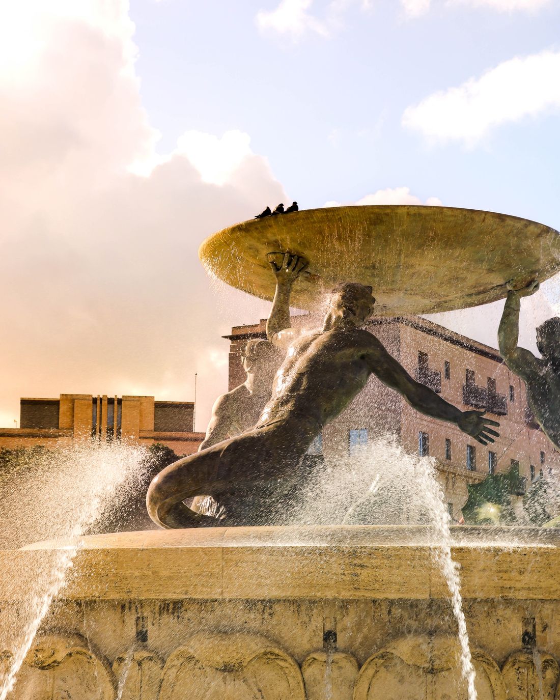 The beautiful plaza when you get to Valletta