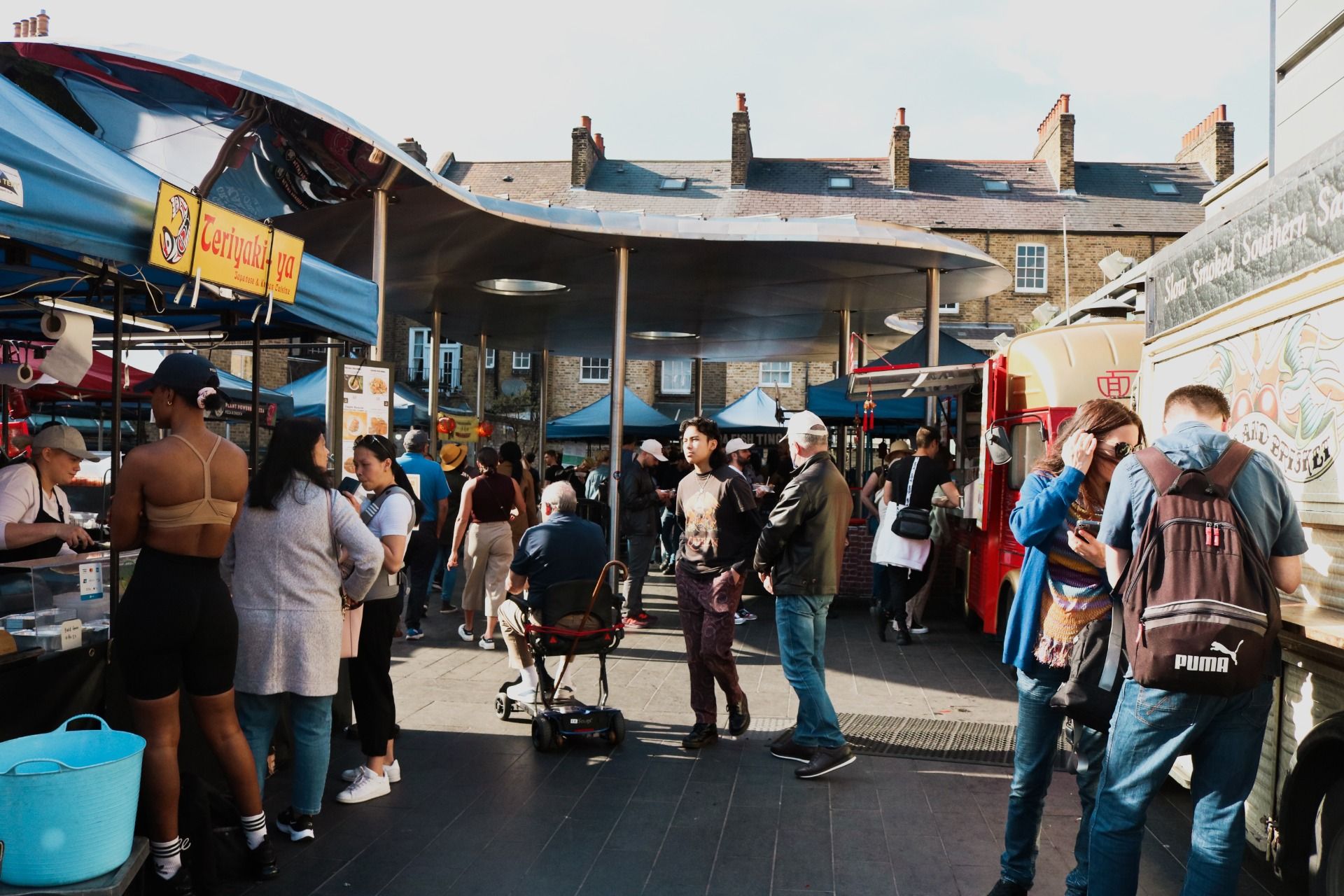 Stop by the Greenwich Market and grab some street food