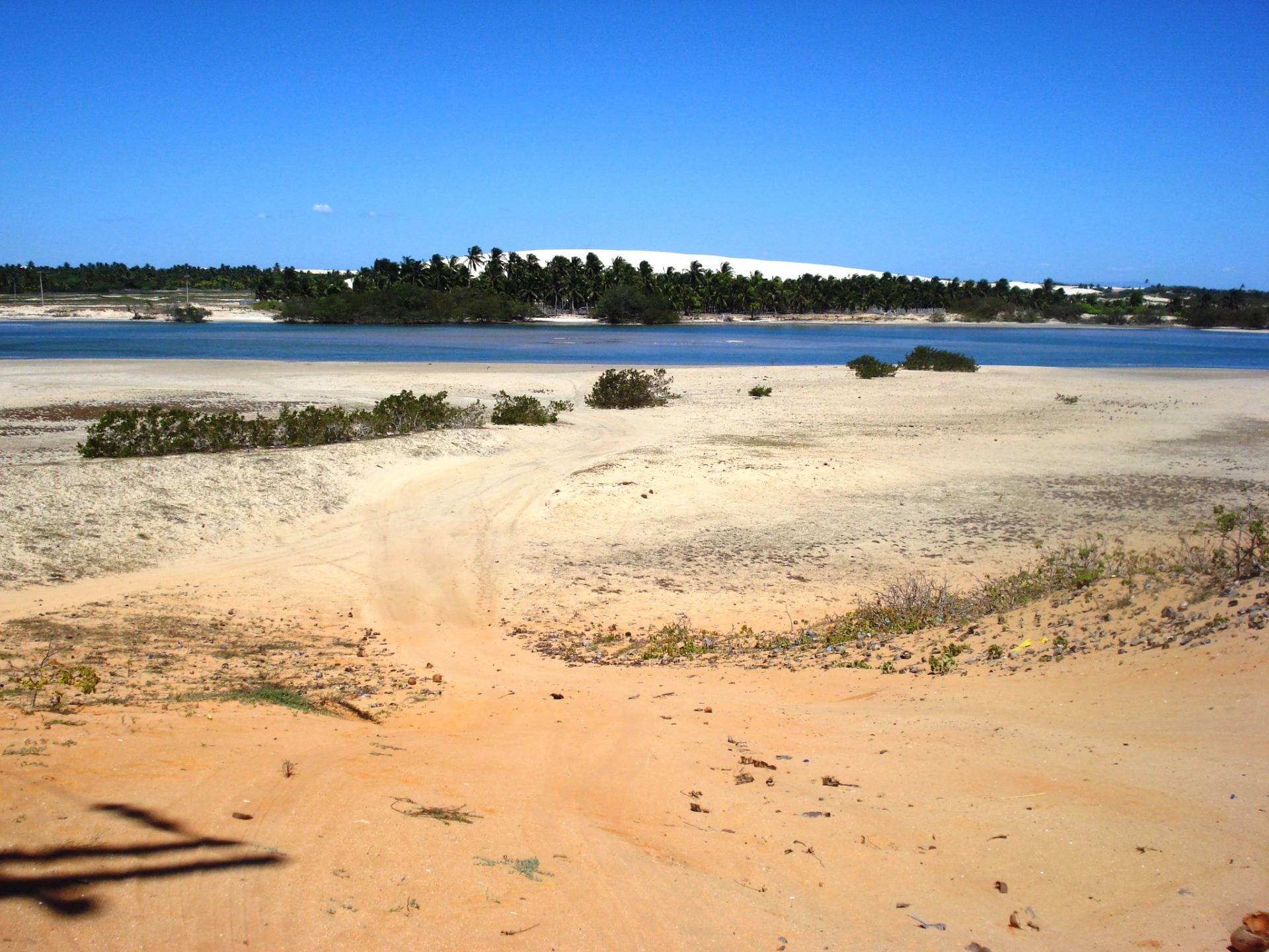 The site of the town of Tatajuba that was displaced by the dune