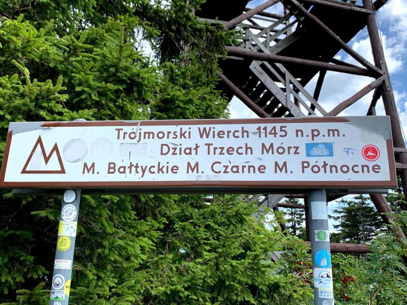Korona wokół Kotliny Kłodzkiej: Cz.4 - Trójmorski Wierch w Masywie Śnieżnika, trójstyk zlewisk mórz.