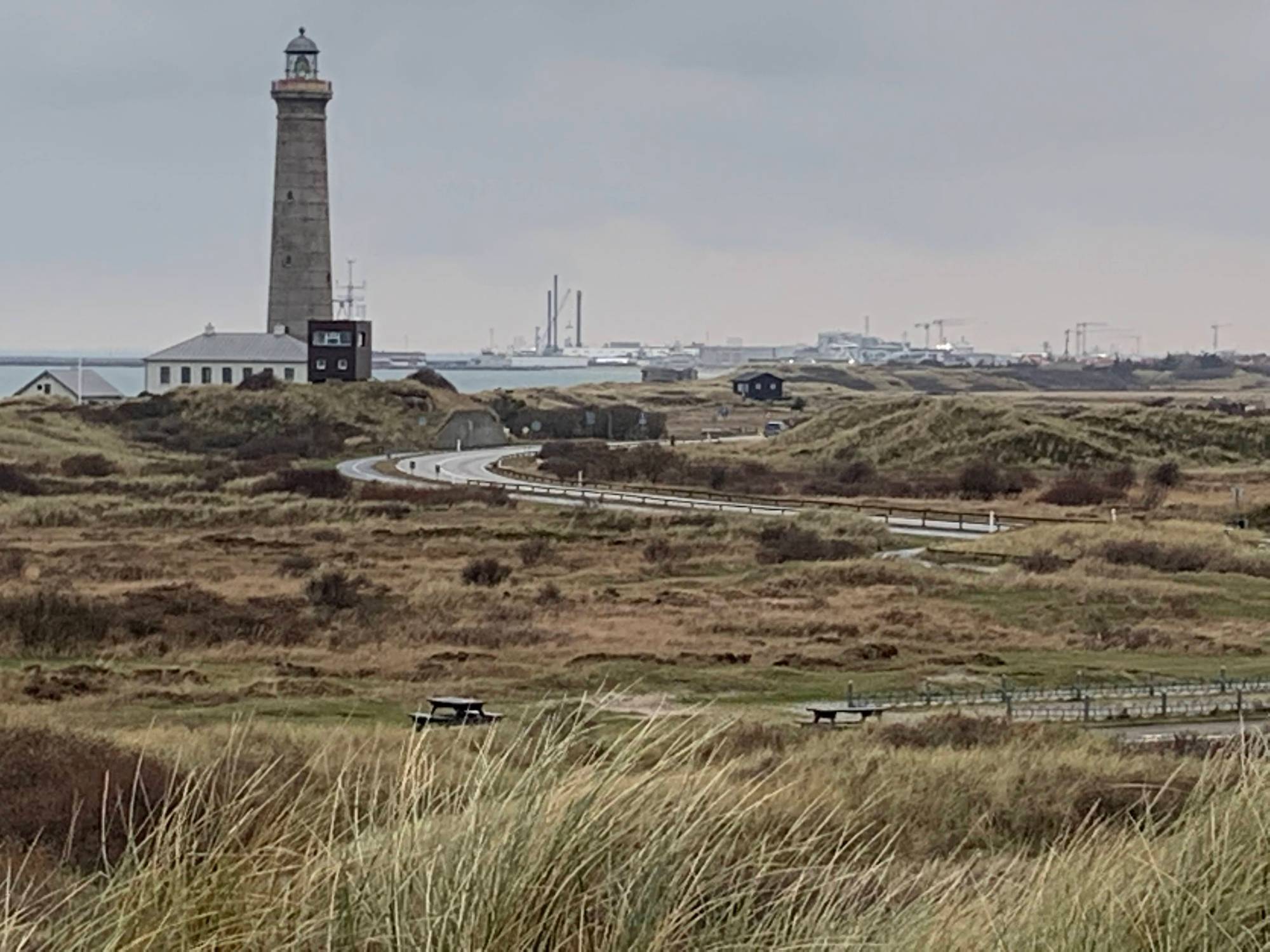 The Grey Lighthouse; Skagen in the background