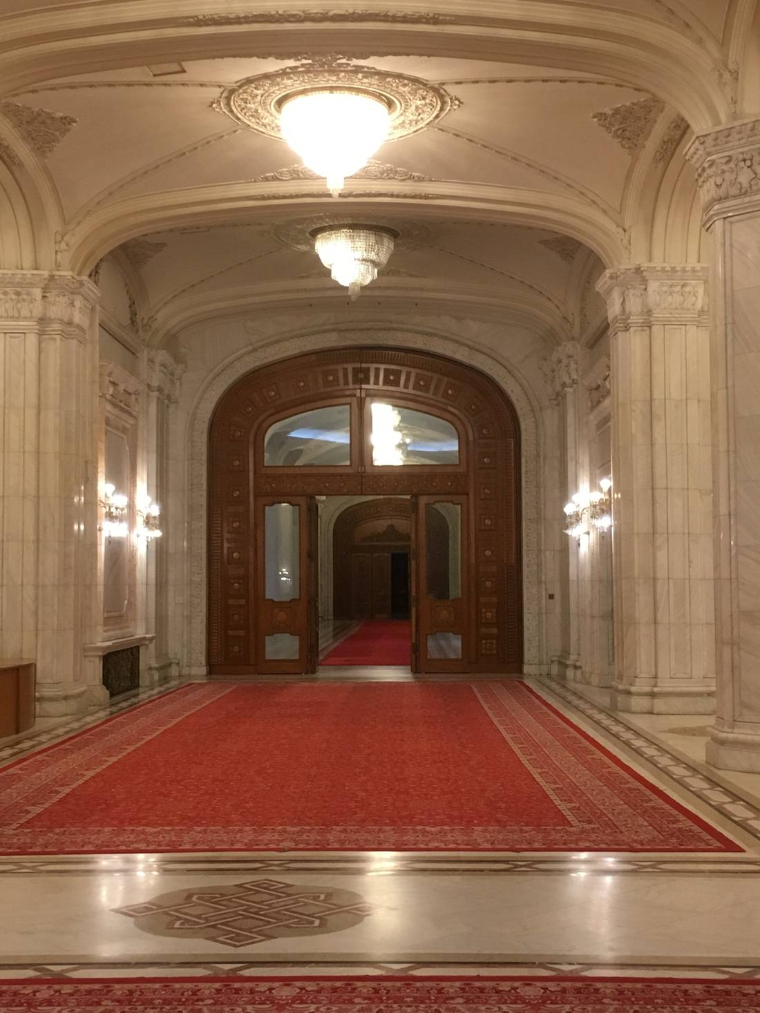 Inside the Parliament building