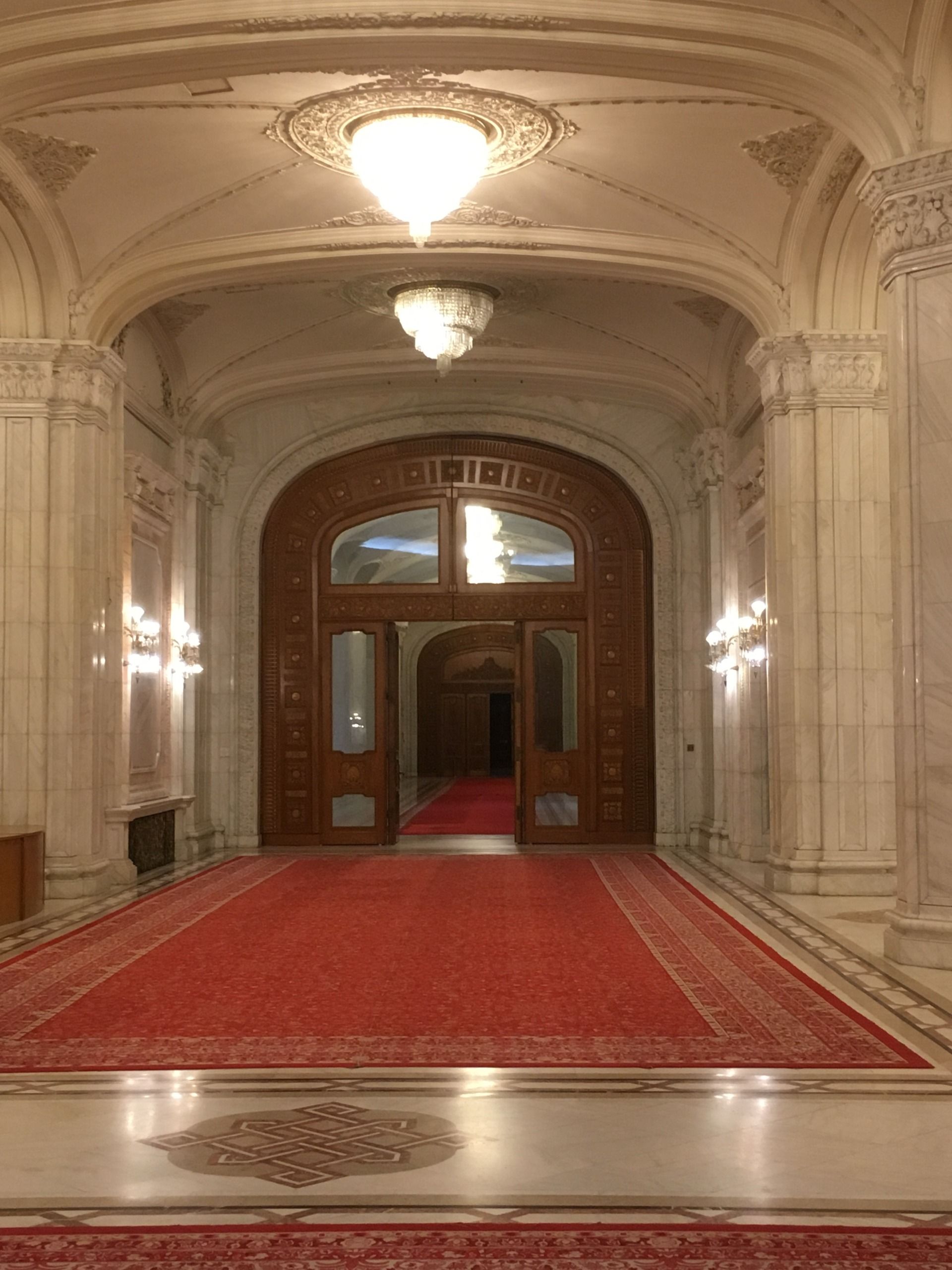 Inside the Parliament building