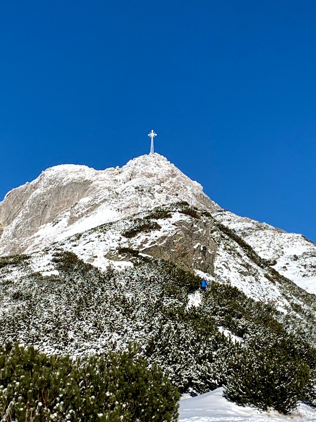 Giewont widziany z Przełęczy Kondrackiej