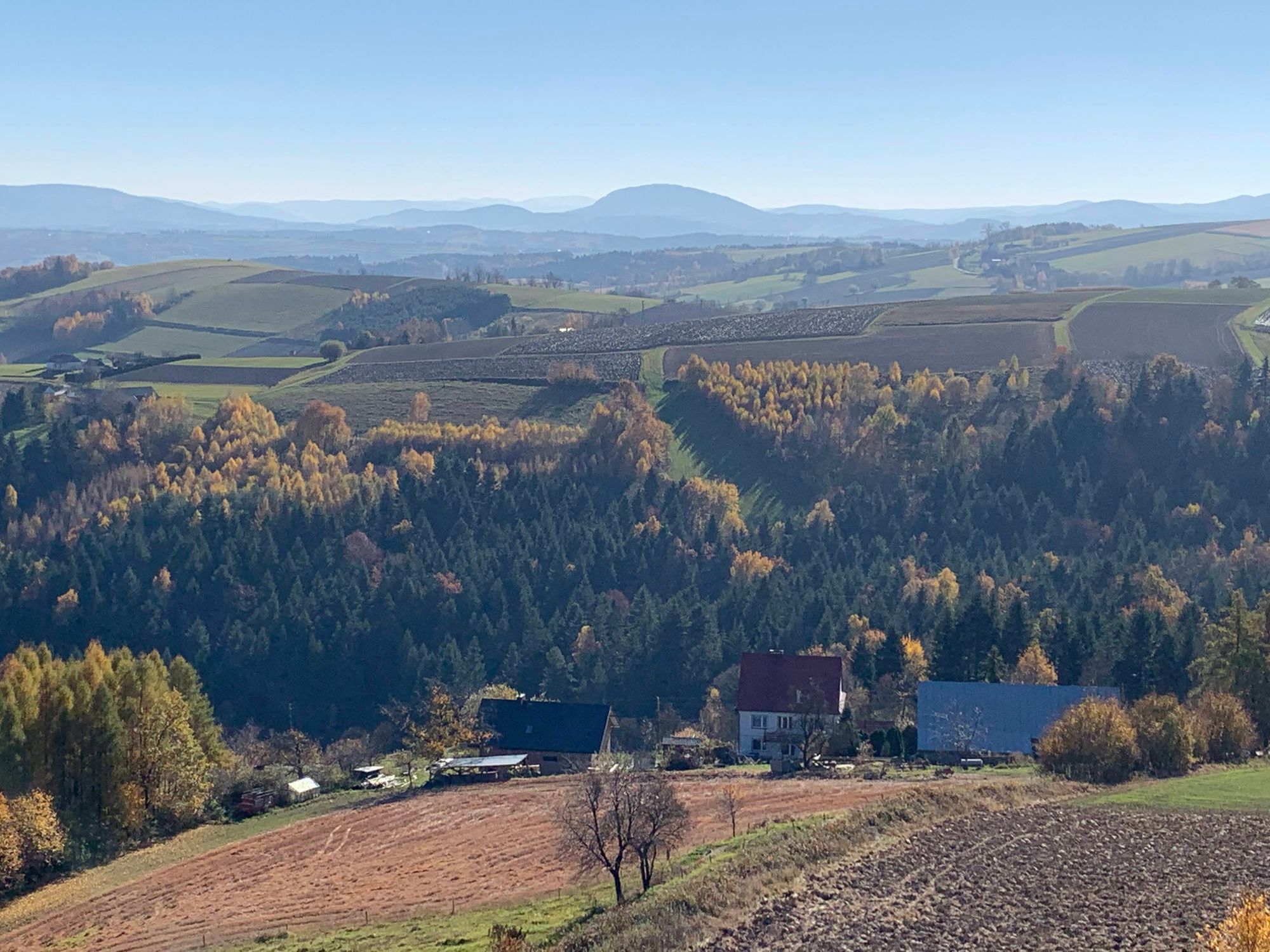 Widok z wieży w Bruśniku, kier. południowo-zachodni