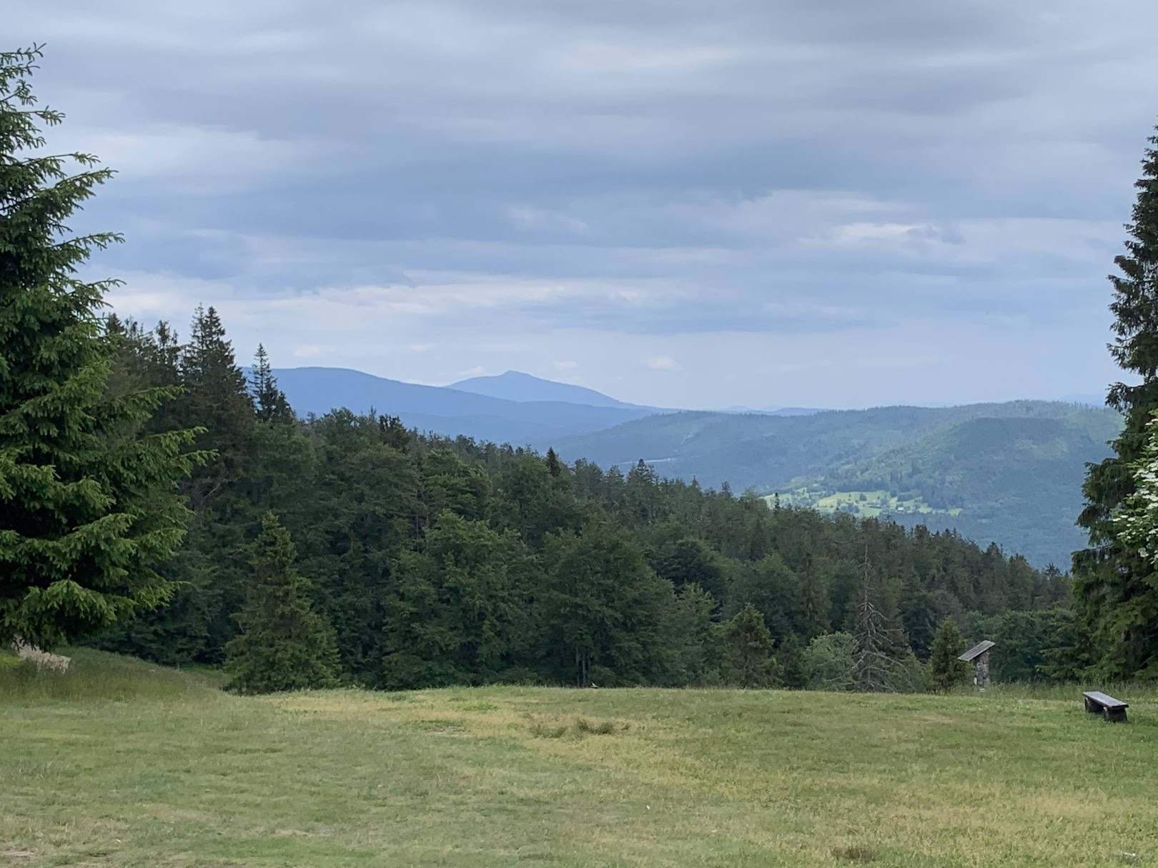 Babia Góra widziana z Hali Rycerzowej