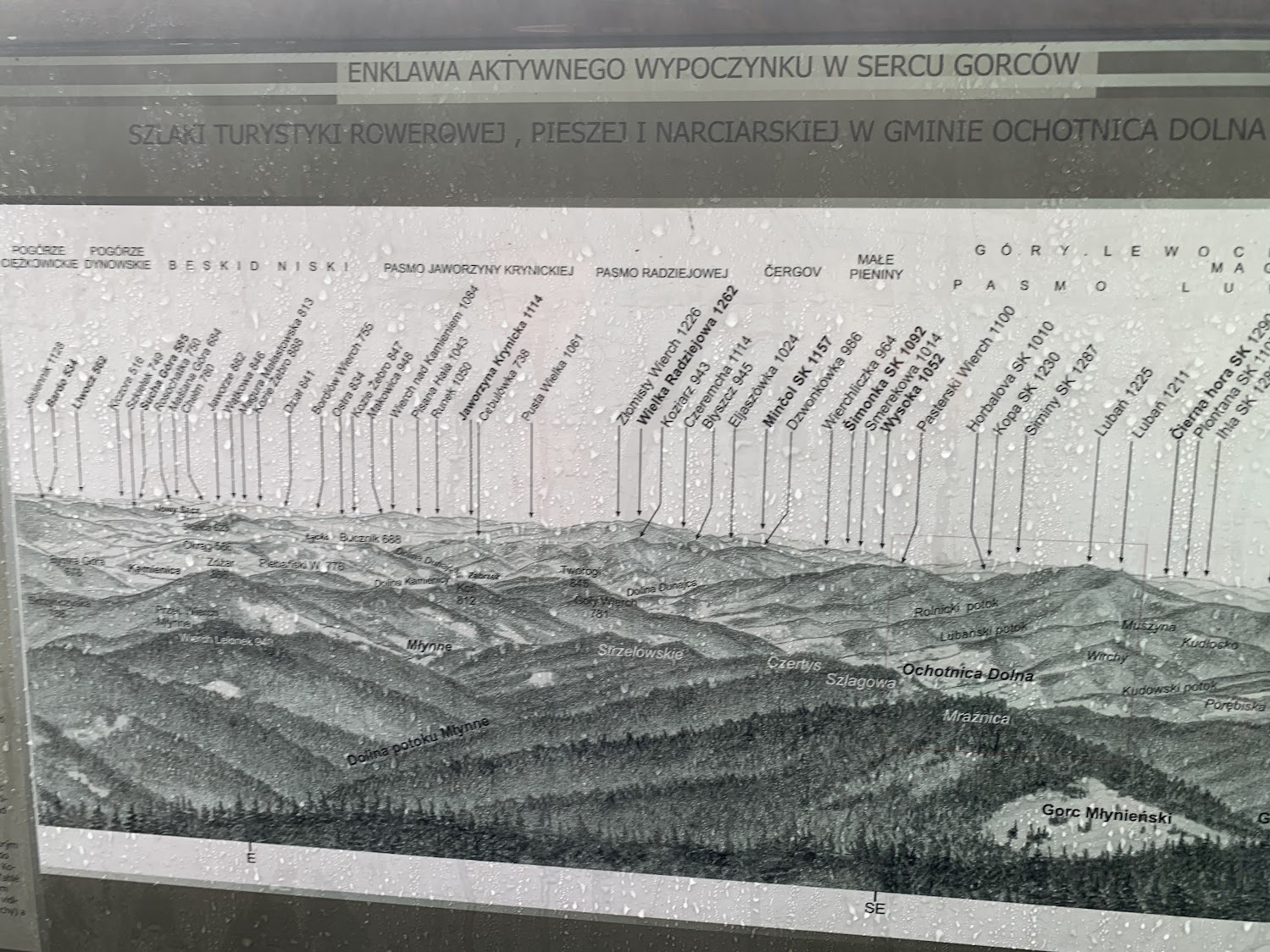 Widok z Gorca na wschód (Beskid Niski, Beskid Sądecki)