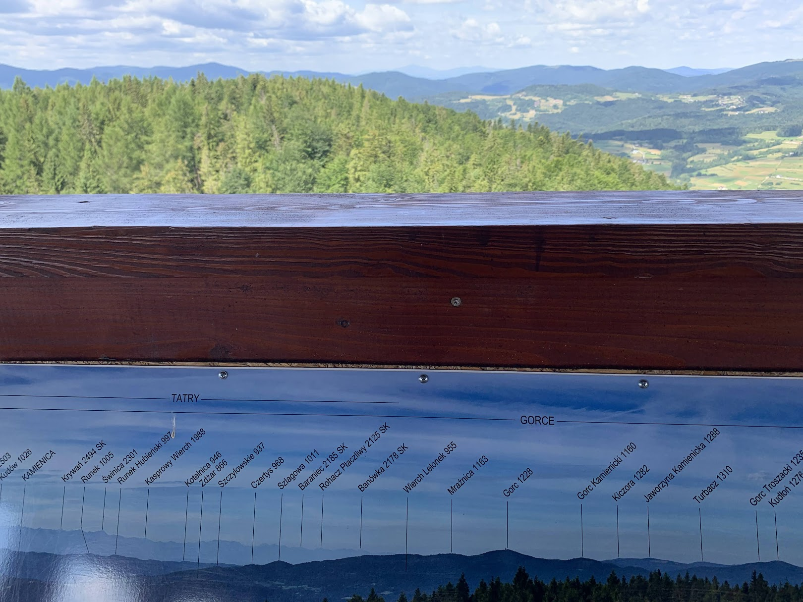 Widok z Modyni w kierunku południowym