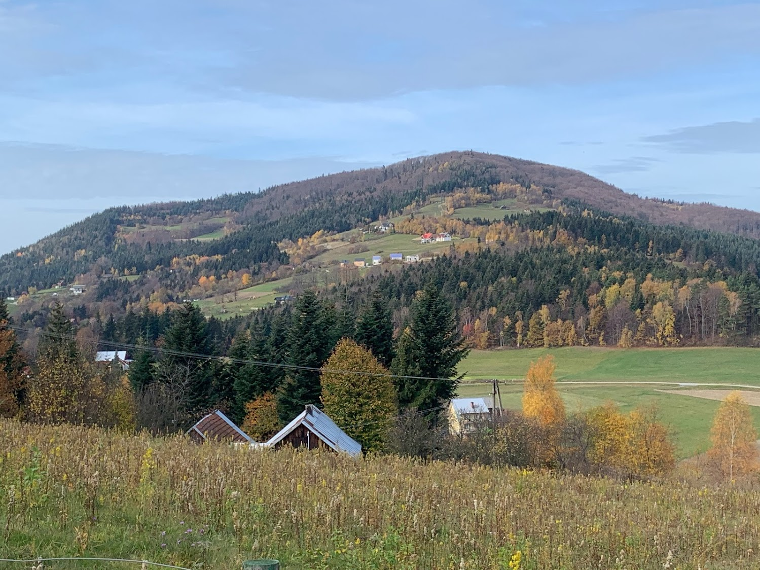 Widok z Babiej Góry w kierunku zachodnim