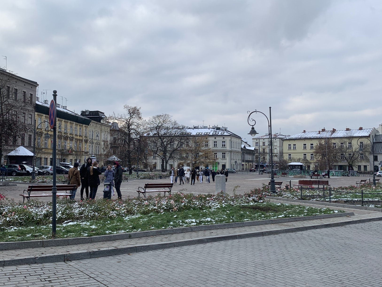 Rynek Podgórza, widok od kościoła.