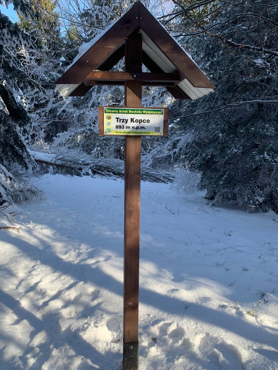 Trzy Kopce w paśmie Łysiny i Lubomira - Beskid Makowski