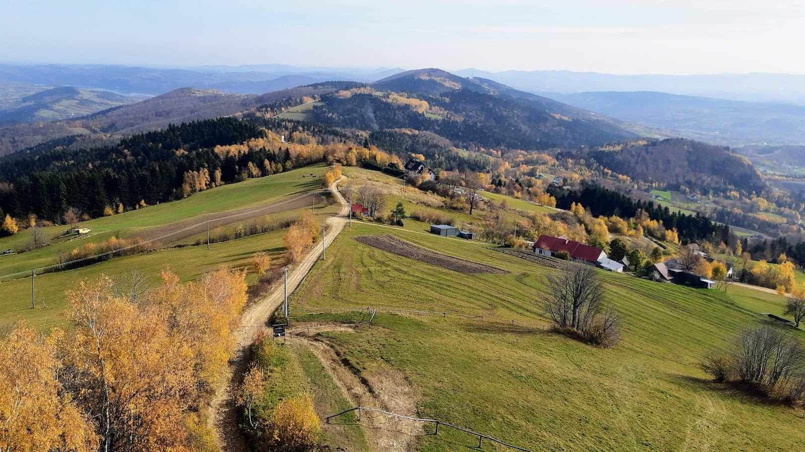 Widok z Jaworza na Babią Górę