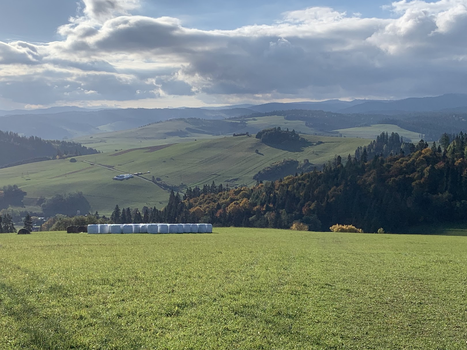 Pieniny Spiskie - widok z żółtego szlaku nad Łapszami Niżnymi