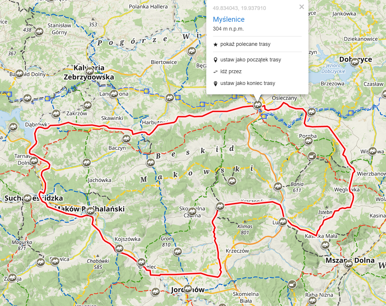 Beskid Makowski (mapa-turystyczna.pl)