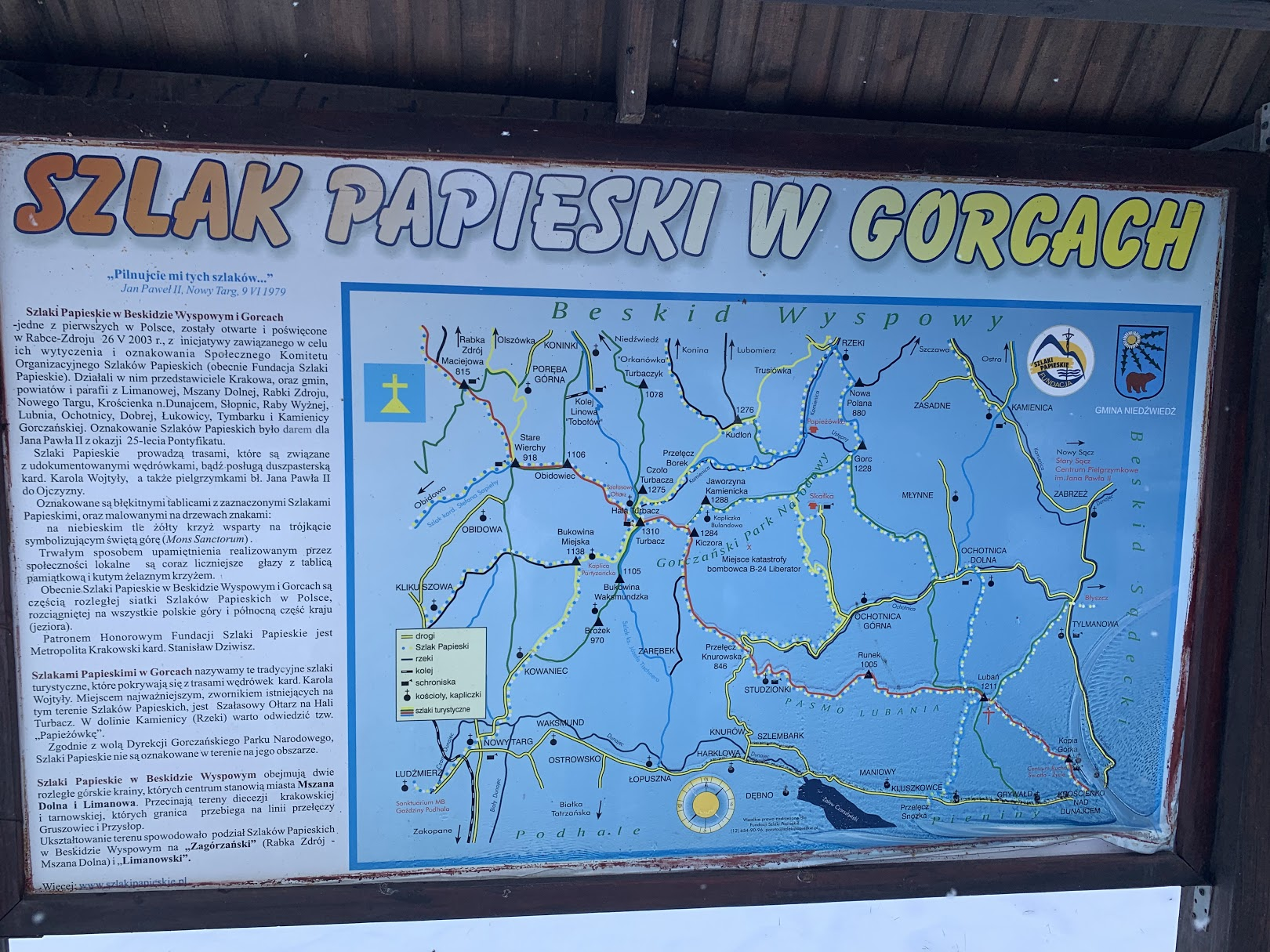 Szlak papieski w Gorcach
