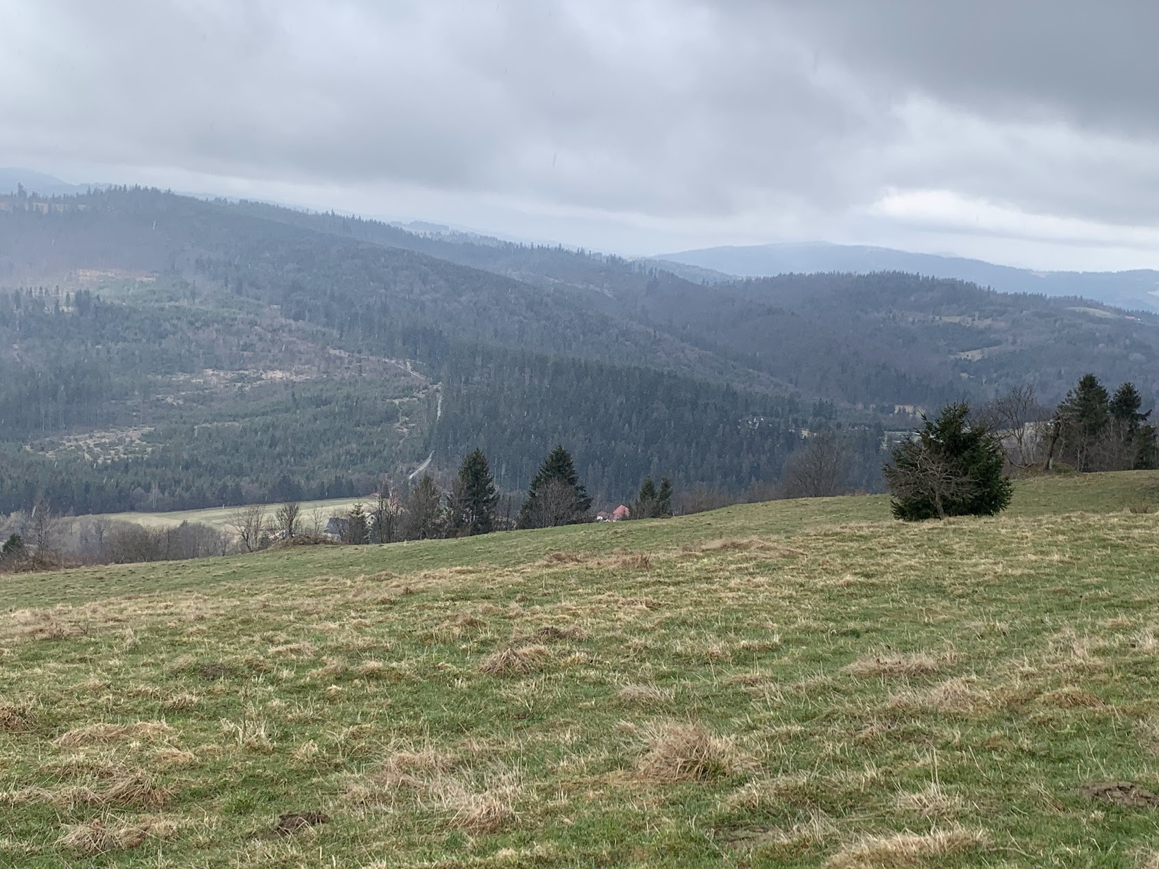 Rupienka pass. Waters left from the center will eventually get into the Baltic Sea, streams flowing to the right end their journey in the Black Sea.