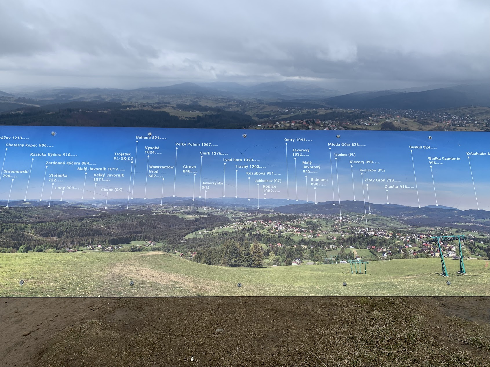 Panorama z Ochodzitej w kierunku zachodnim