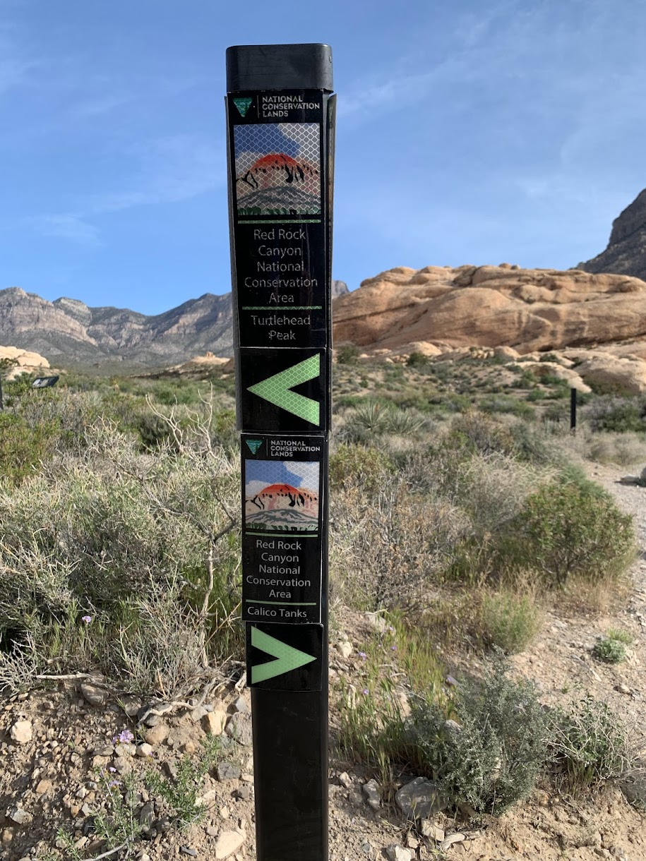Signposts in the Red Rock Canyon National Conservation Area