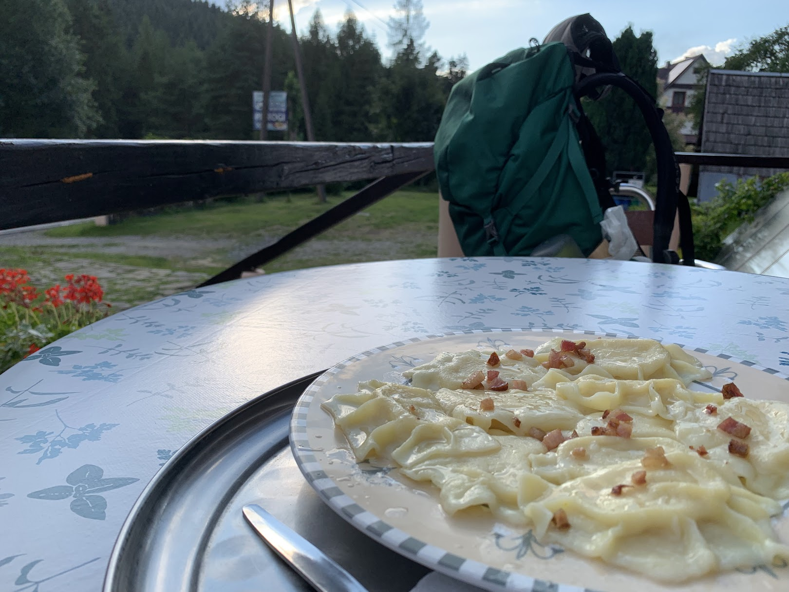 Pierogi z bryndzą, zajazd ”Borek” w Koninkach