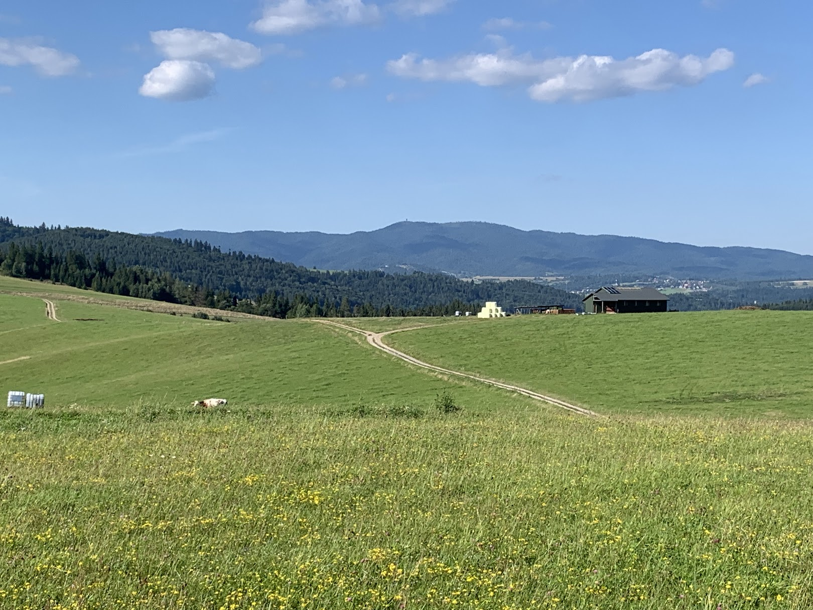 Taki jest Spisz. W dali Gorce z Lubaniem