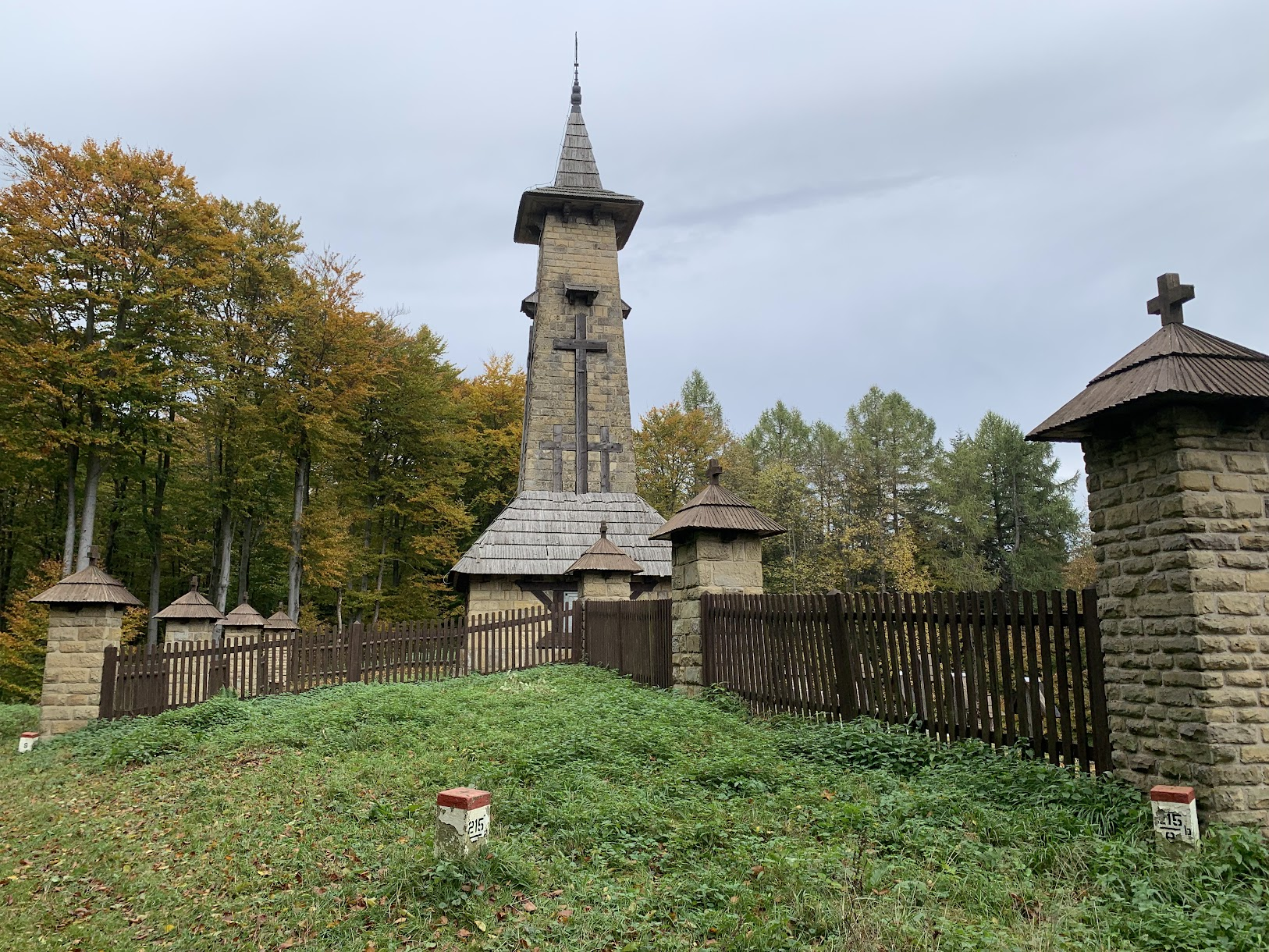 Granica polsko-słowacka przy cmentarzu wojennym nr 46