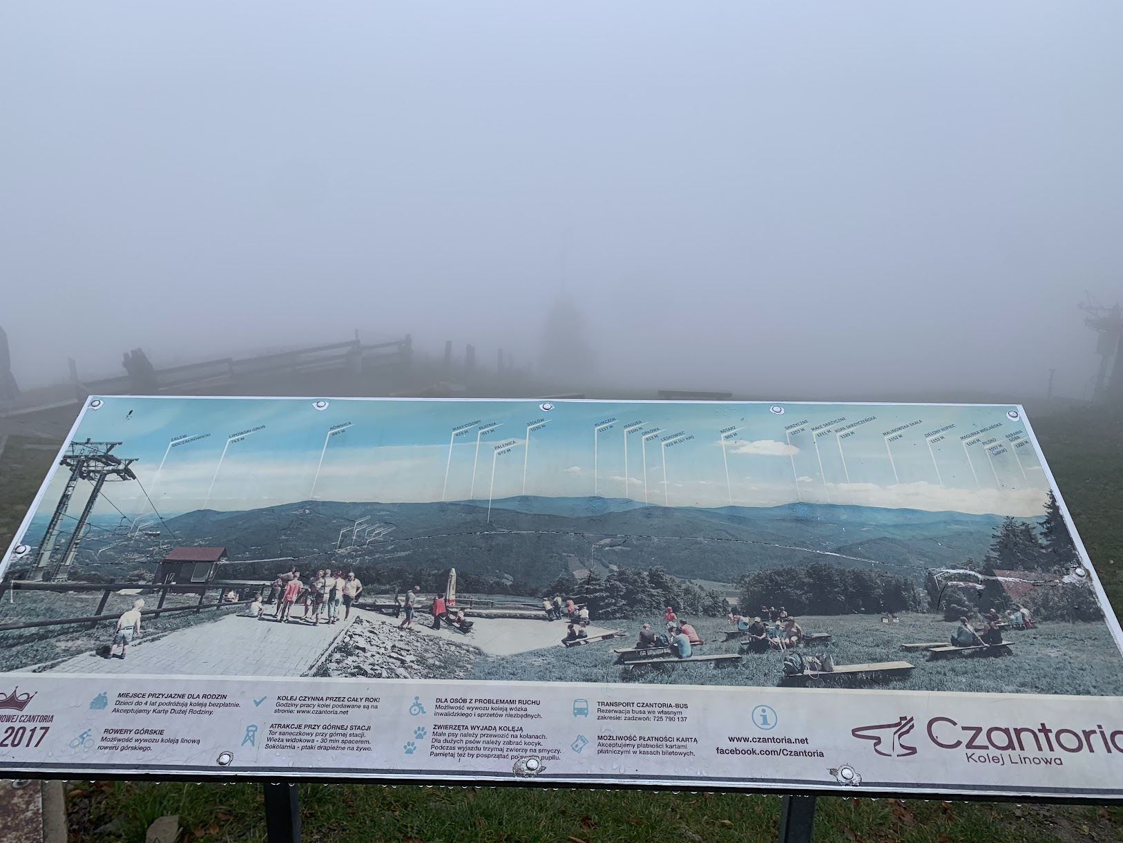 Panorama z górnej stacji Kolei Linowej na Czantorię Wielką