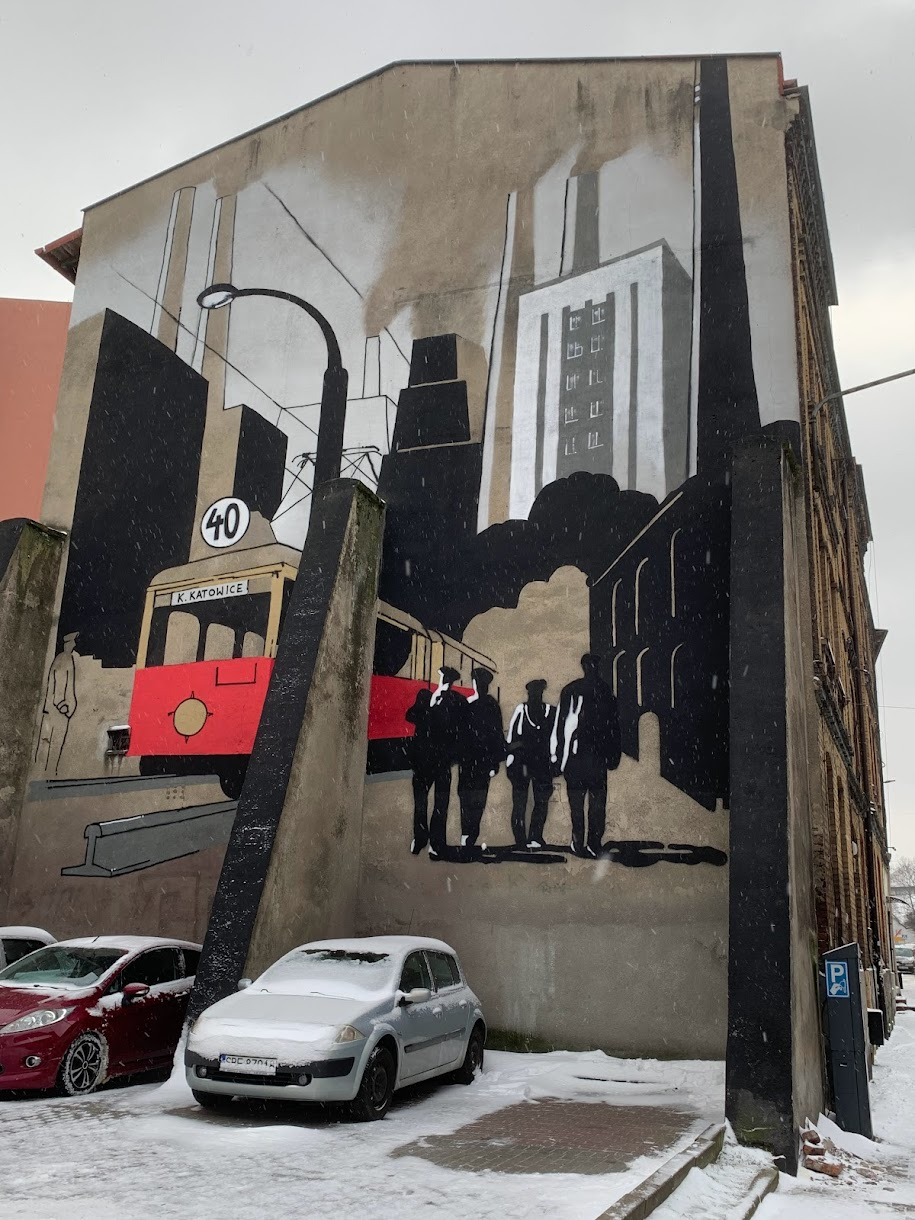 Mural na kamienicy przy ul. dr. A. Mielęckiego 29. Autor: Karol Kobryń