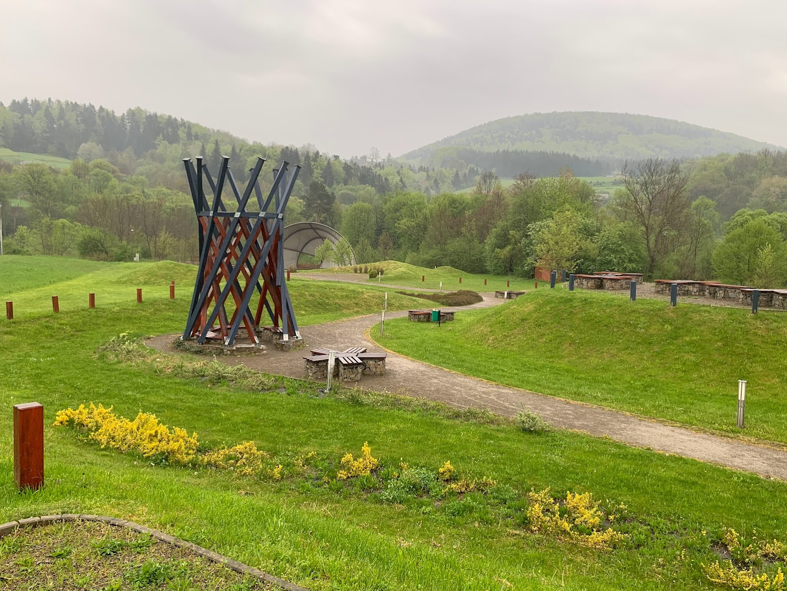 Makieta bitwy gorlickiej (1915r) pod kasztelem w Szymbarku