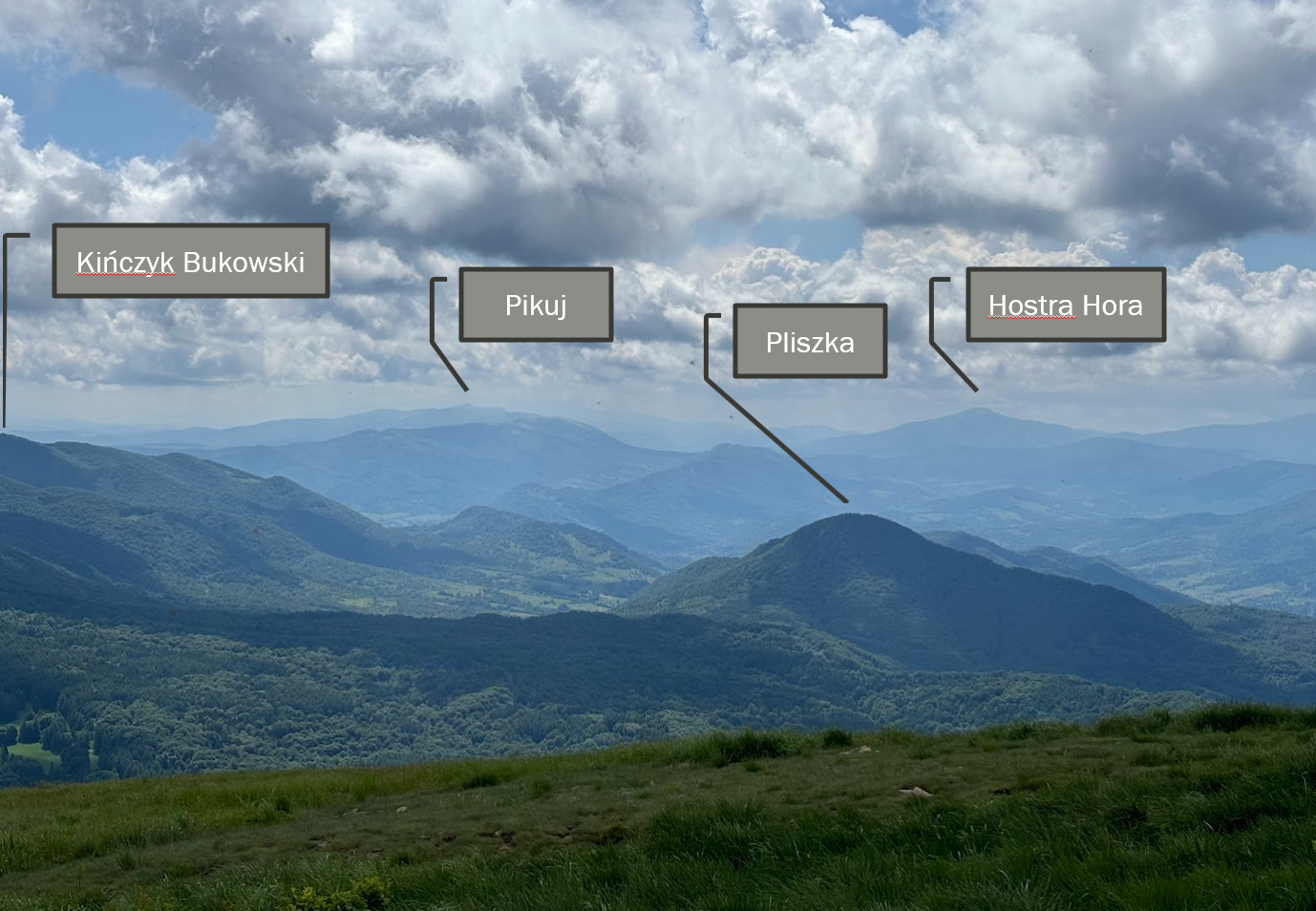 Widok z Tarnicy na południowy-wschód.