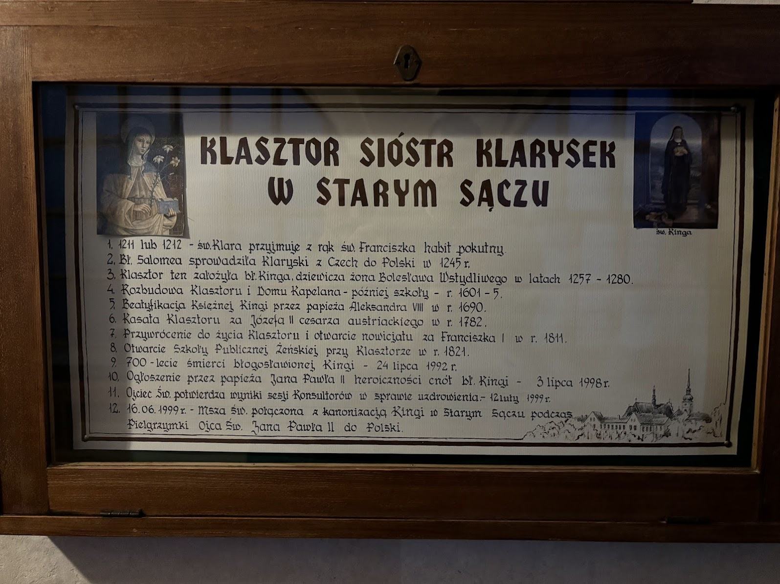 Skrót historii klasztoru klarysek w Starym Sączu